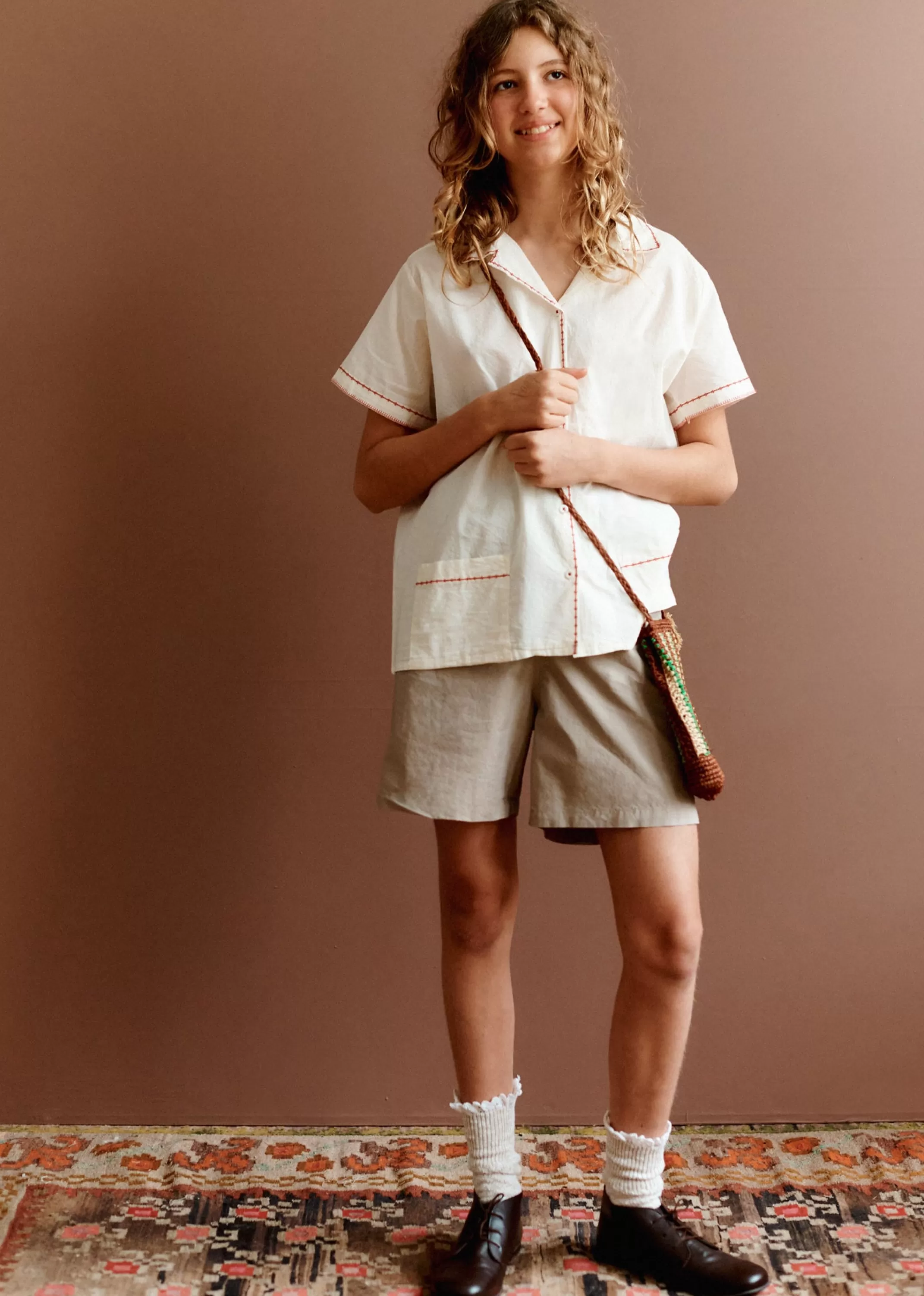 Pantacorti Casual CARAMEL Apium Grigio Cenere per Adolescenti - Stile Urbano