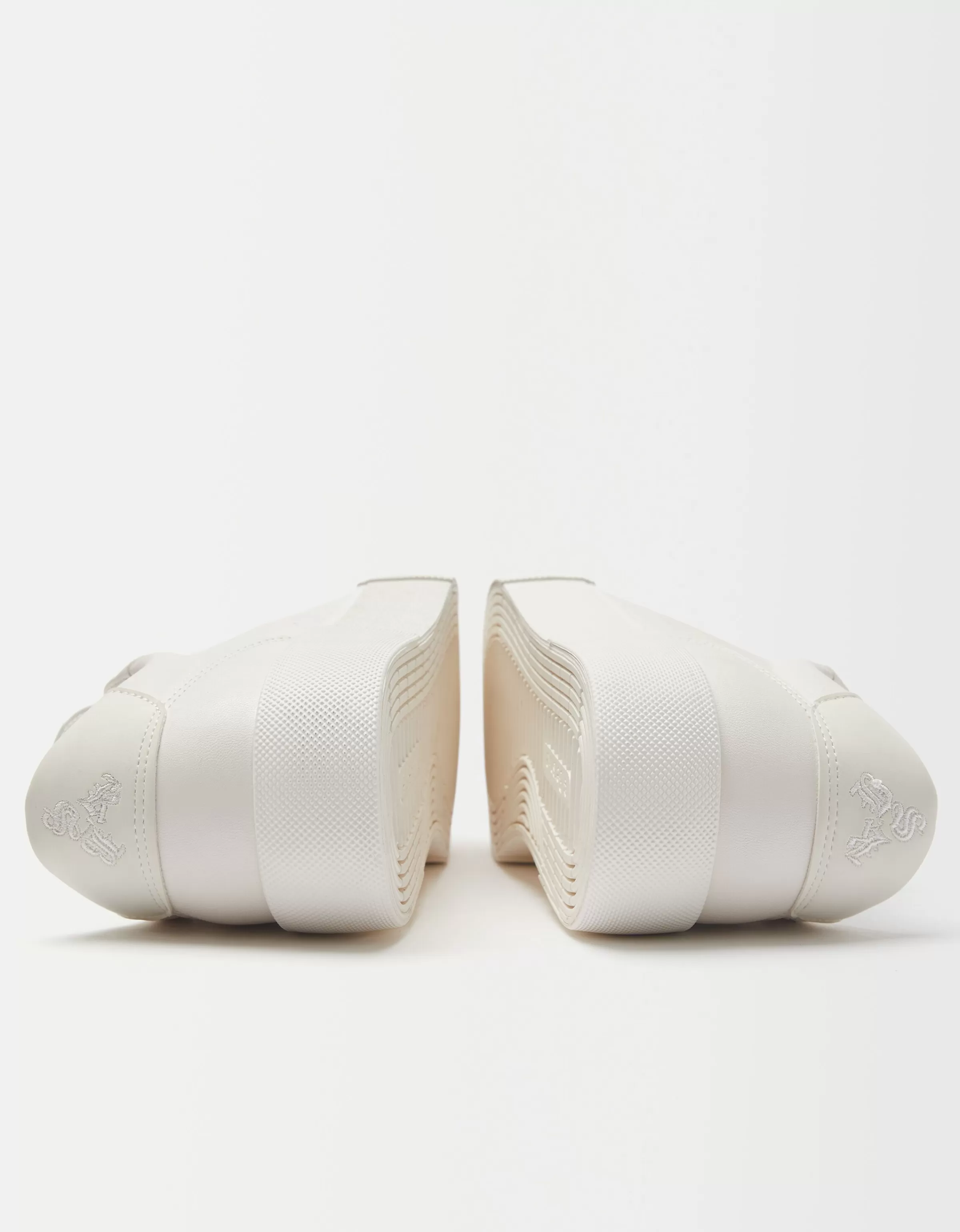 BERSHKA Sneakers Uomo Bianche - Scarpe Sportive Minimaliste Comode per Look Casual