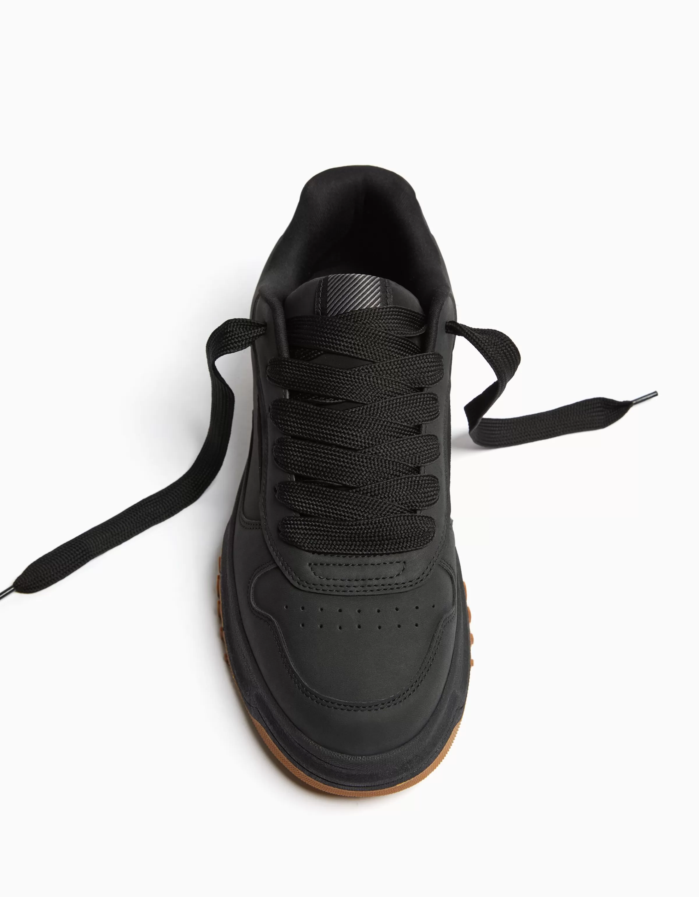 BERSHKA Basket Oversize da Uomo - Scarpe Sportive con Suola Rialzata e Design Moderno in Nero per Stile Casual Urbano