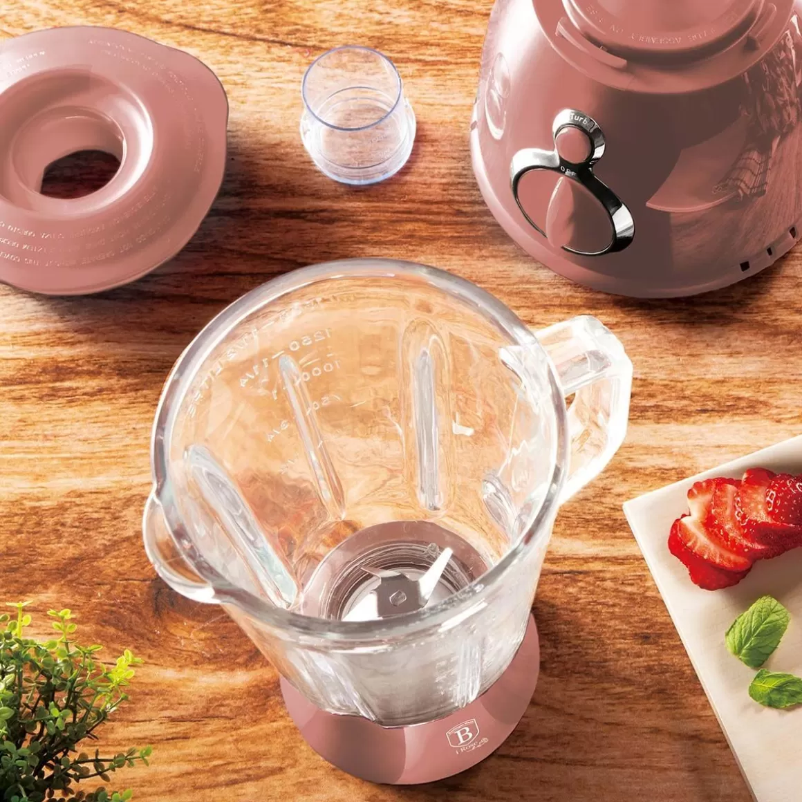 Frullatore BERLINGER HAUS Modello I-Rose con Bicchiere da 1,5 Litri - Design Moderno e Funzionale