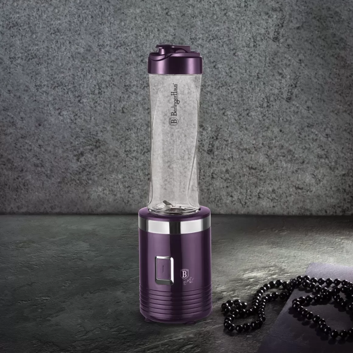 Frullatore Professionale BERLINGER HAUS Eclissi Viola - Potente 250W per Smoothie Cremosi, Design Elegante con Finiture Metallizzate