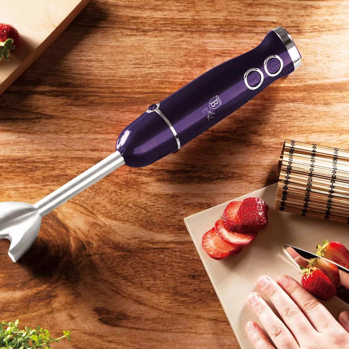 Frantumatore Professionale BERLINGER HAUS Eclissi Viola - 500W Motore Silenzioso con Design Ergonomico, Ideale per Smoothie e Cucina Casalinga