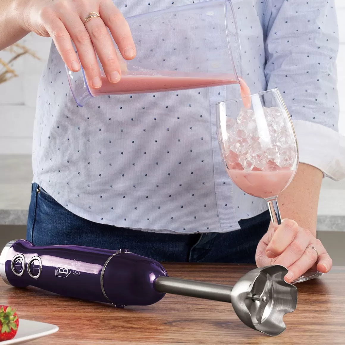 Frantumatore Professionale BERLINGER HAUS Eclissi Viola - 500W Motore Silenzioso con Design Ergonomico, Ideale per Smoothie e Cucina Casalinga