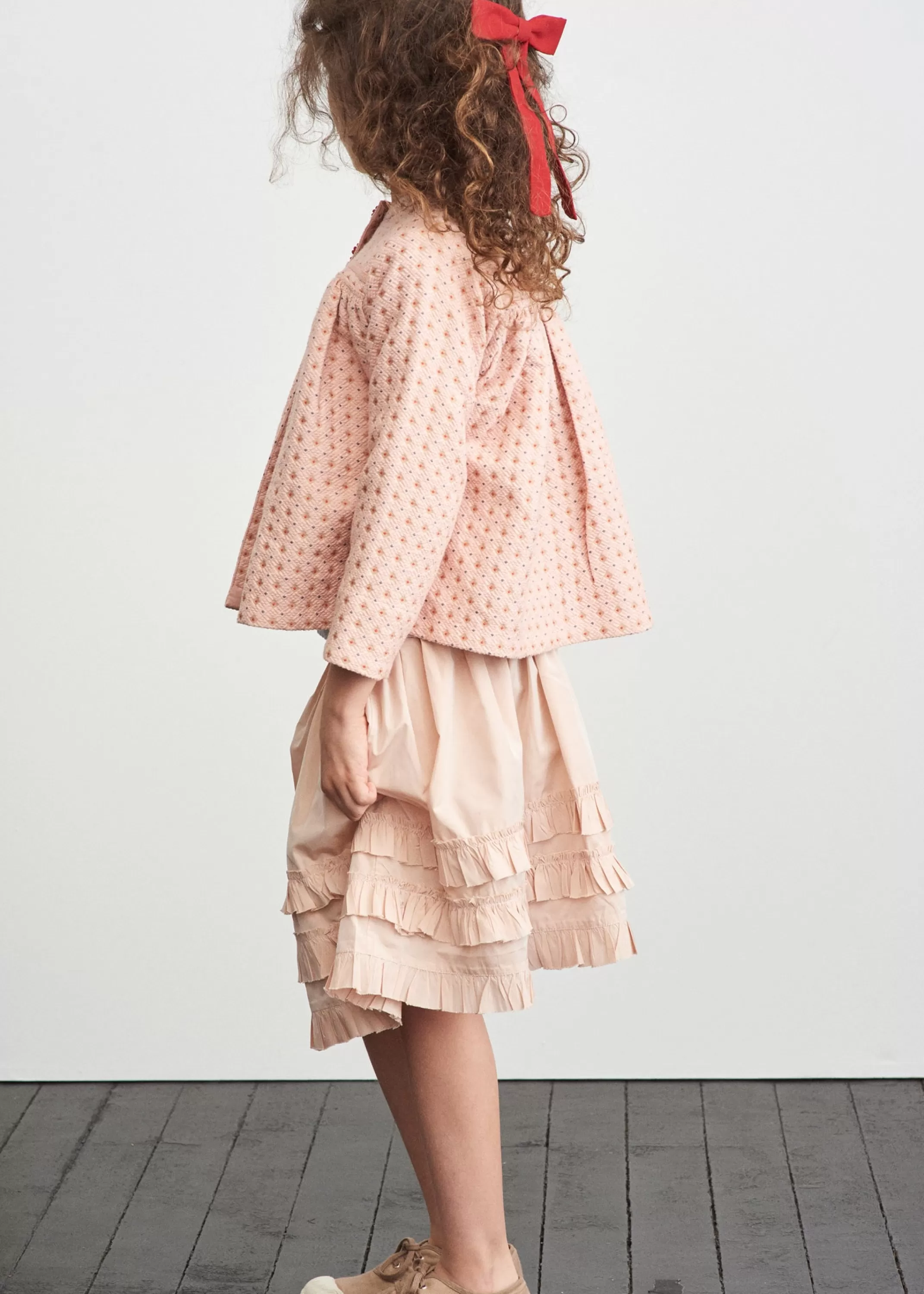 Abito Elegante Briza CARAMEL in Gonna Party - Sfumatura Rosa Chiaro, Perfetto per Feste e Serate Speciali