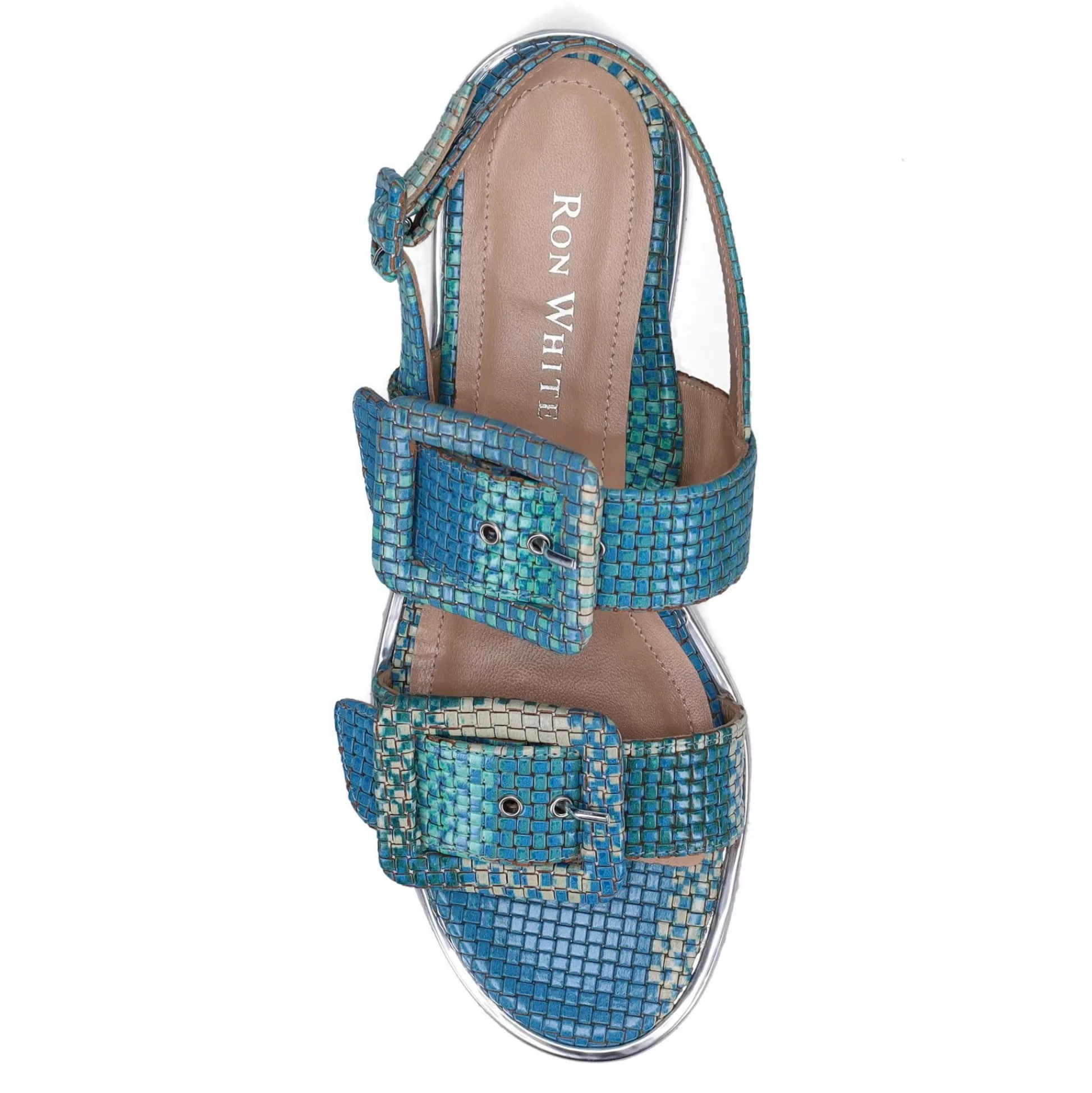 RON WHITE® Sandali Donna Intrecciati Callie - Modelli Estivi Confortevoli in Fibra Naturale con Trama Artigianale