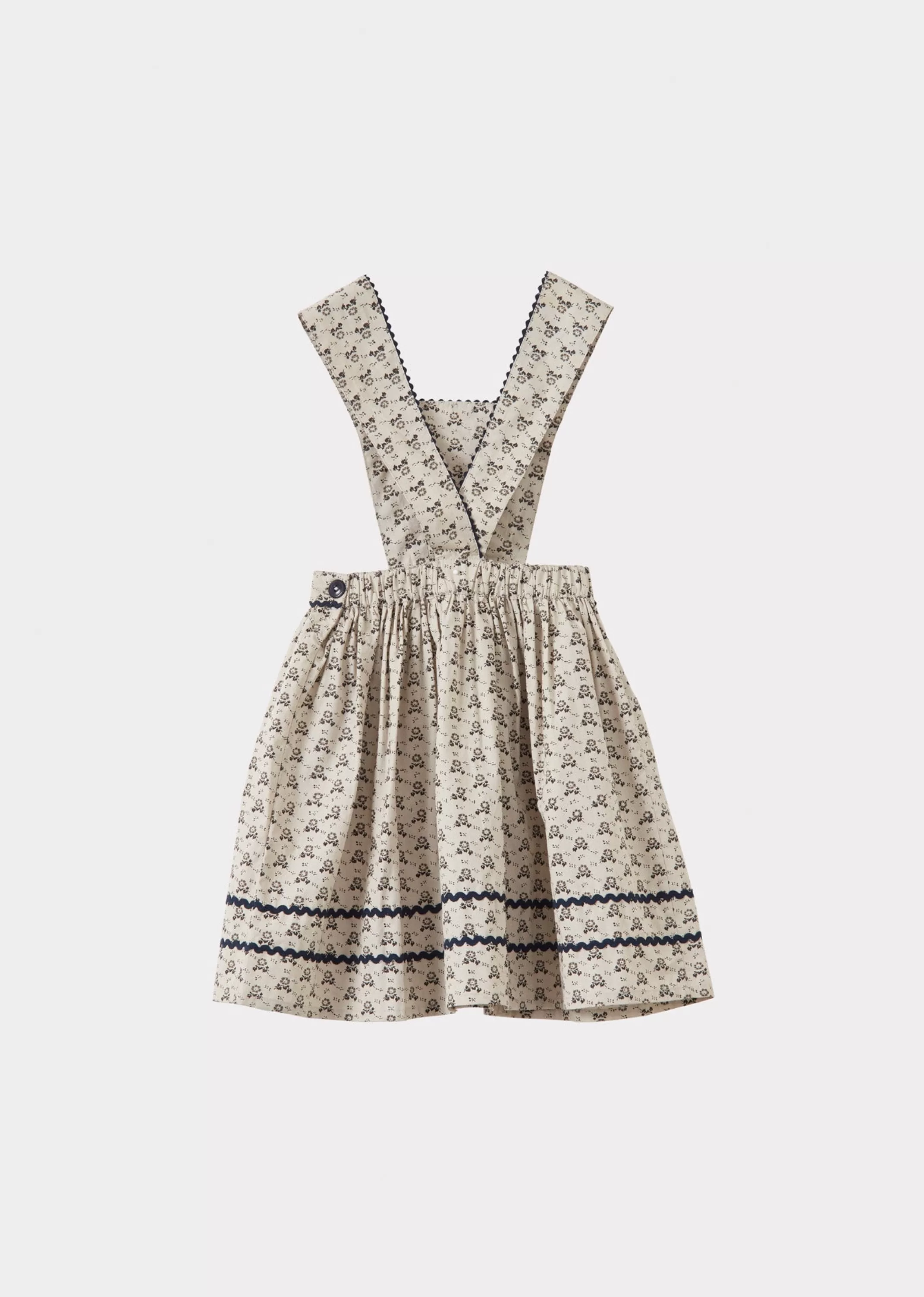 Gonna Primavera Carola - Stilista CARAMEL con Motivo Pois e Fiori Eleganti