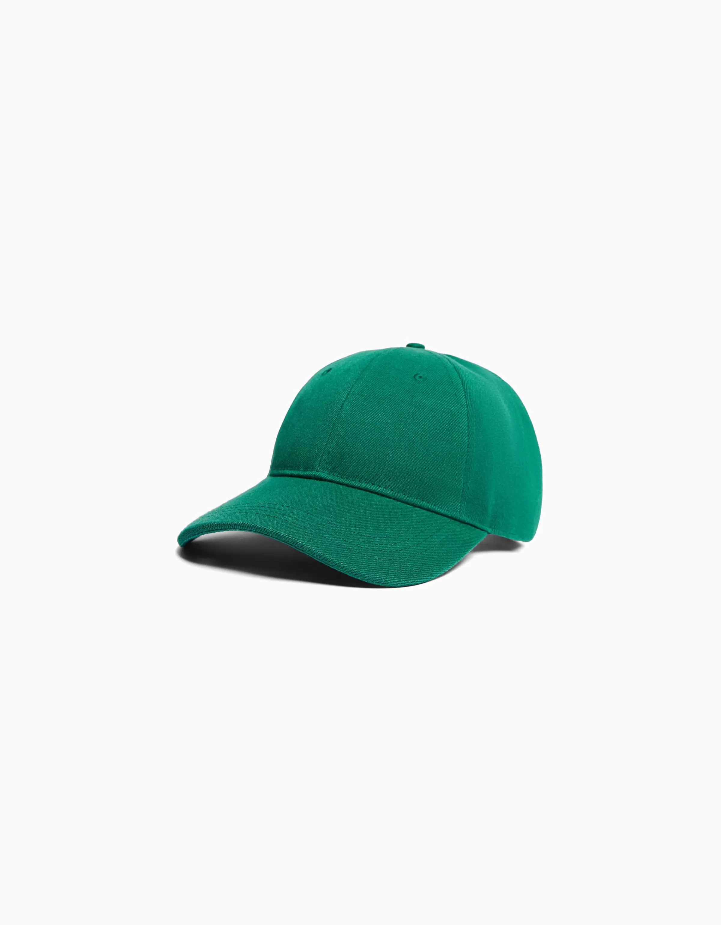 BERSHKA® Cappello Unisex Verde Foglia - Stile Casual con Ricamo Frontale, Visiera Curvata e Regolazione Posteriore