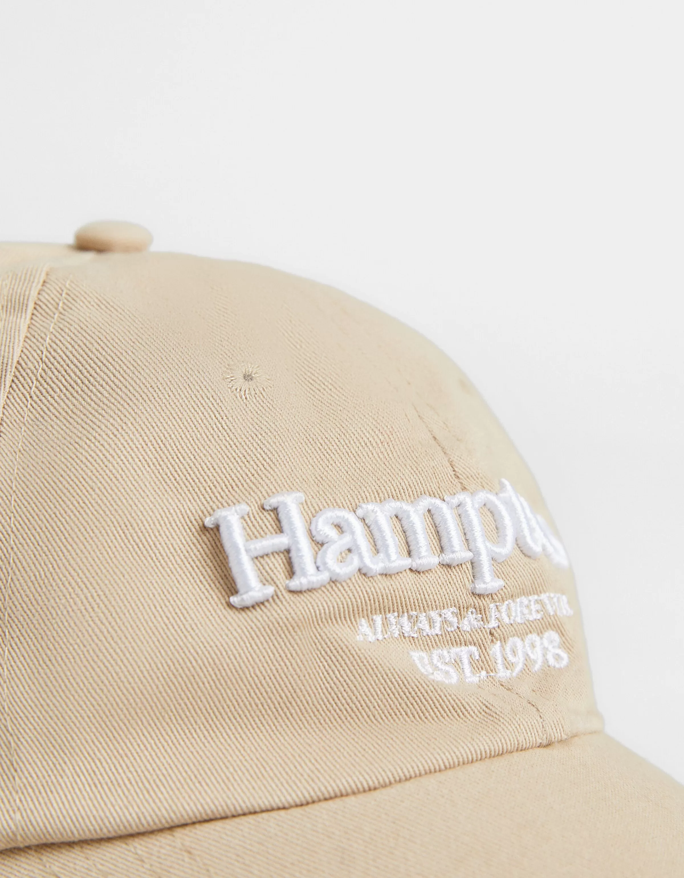 BERSHKA Cappello Unisex con Stampa - Moda Giovanile BSK, Design Minimalista in Tinta Unit Beige