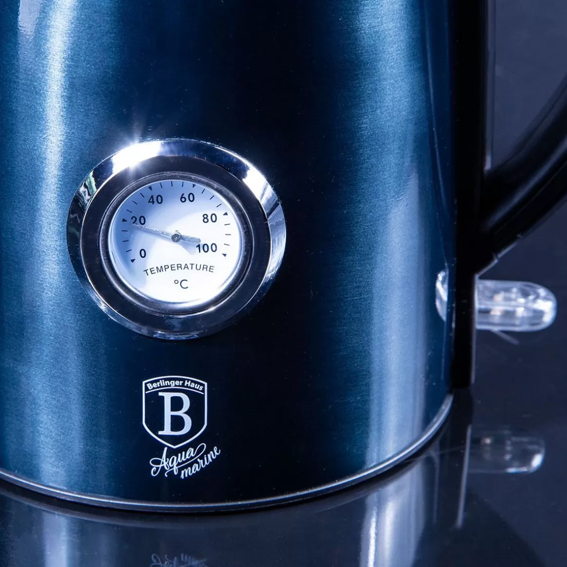 BERLINGER HAUS Bollitore Elettrico Aquamarine con Termoscopio, 1.7L Design Intelligente per Infusi Perfetti