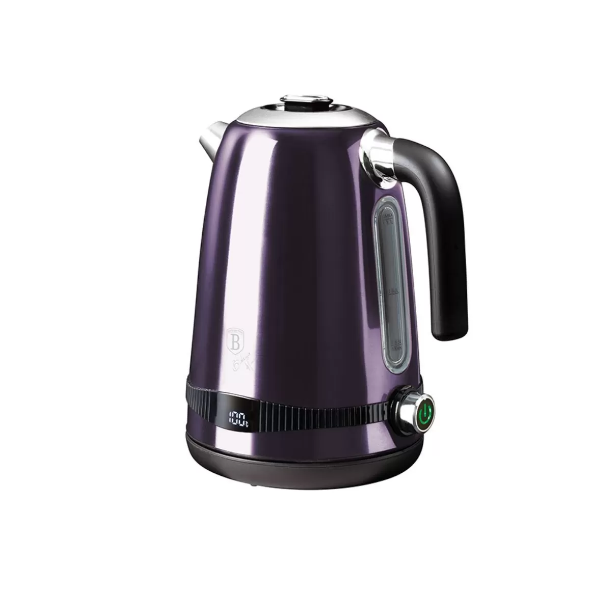 BERLINGER HAUS Bollitore Elettrico Design Elegante, Viola Eclipse con Regolazione Temperatura Display Digitale, Capacità 1,7L - Funzionamento Silenzioso e Rapido