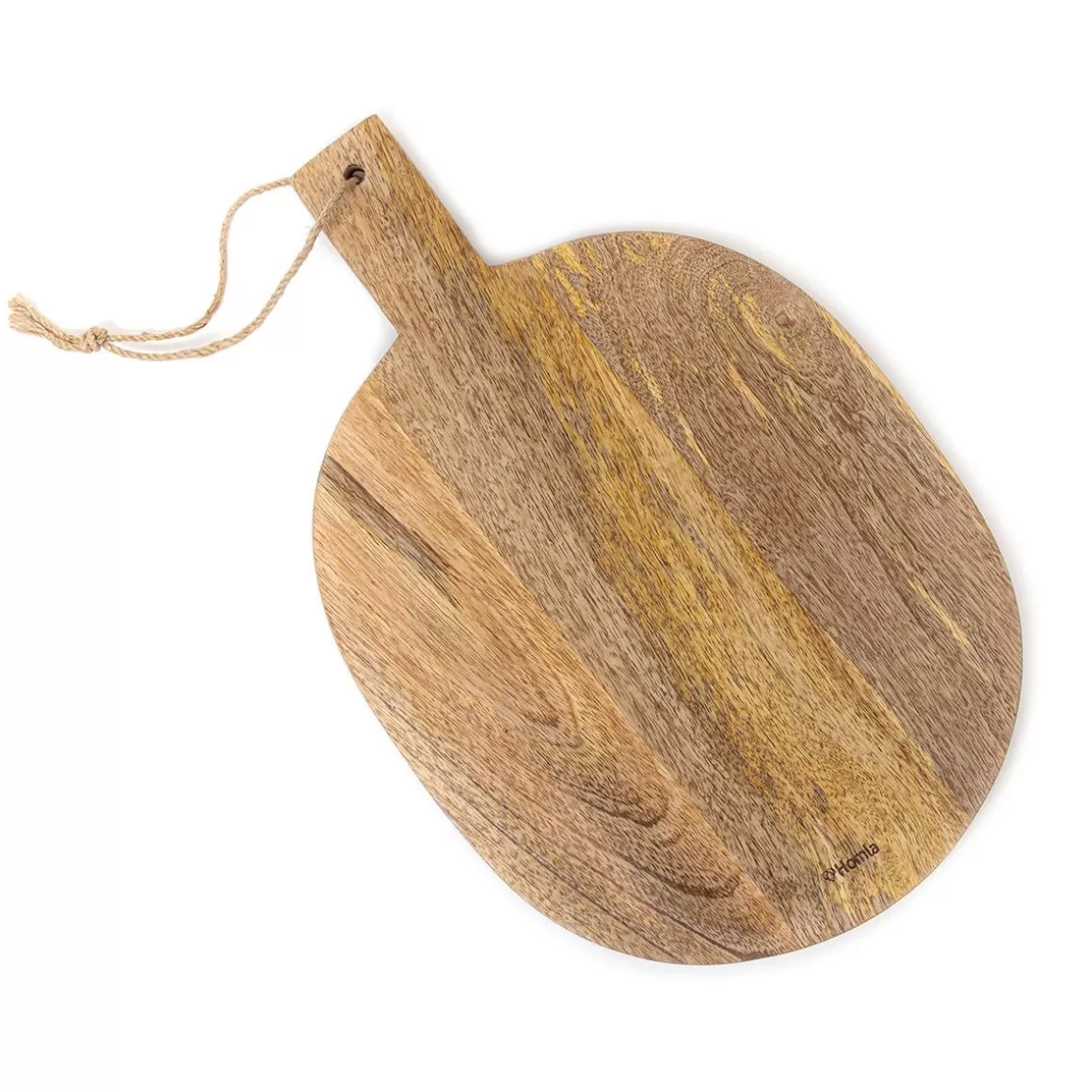 Tagliere in Legno di Mango Naturale con Maniglia Integrata - Formato 42x27 cm HOMLA