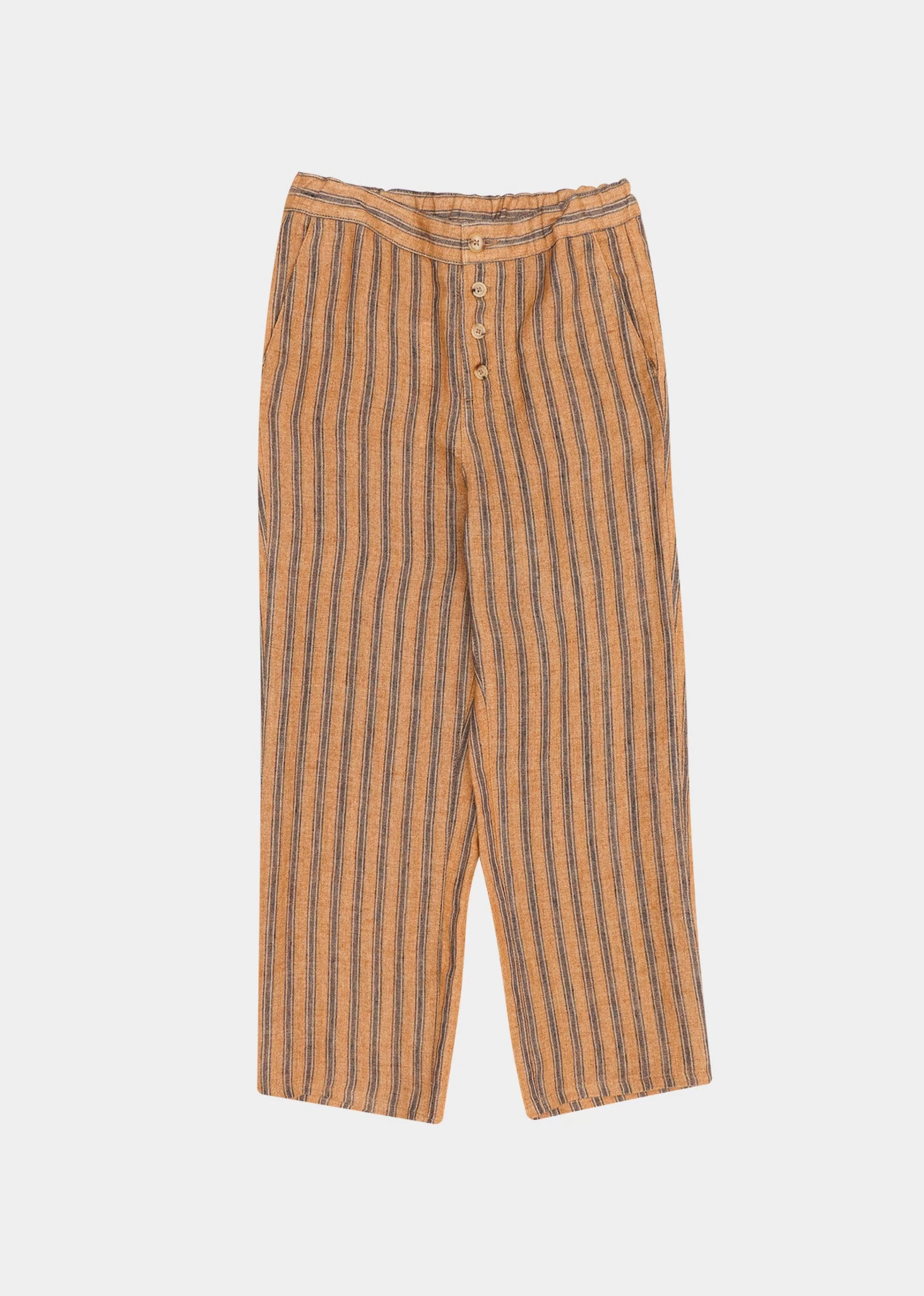 Pantaloni Eleganti CARAMEL Erodium con Righe Senape - Stile Casual e Confortevole