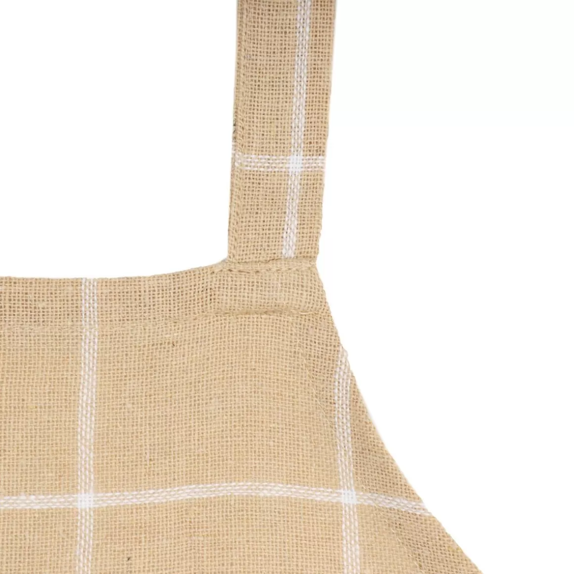 HOMLA Grembiule da Cucina Morgan in Beige con Disegno Quadrettato 60x80 cm