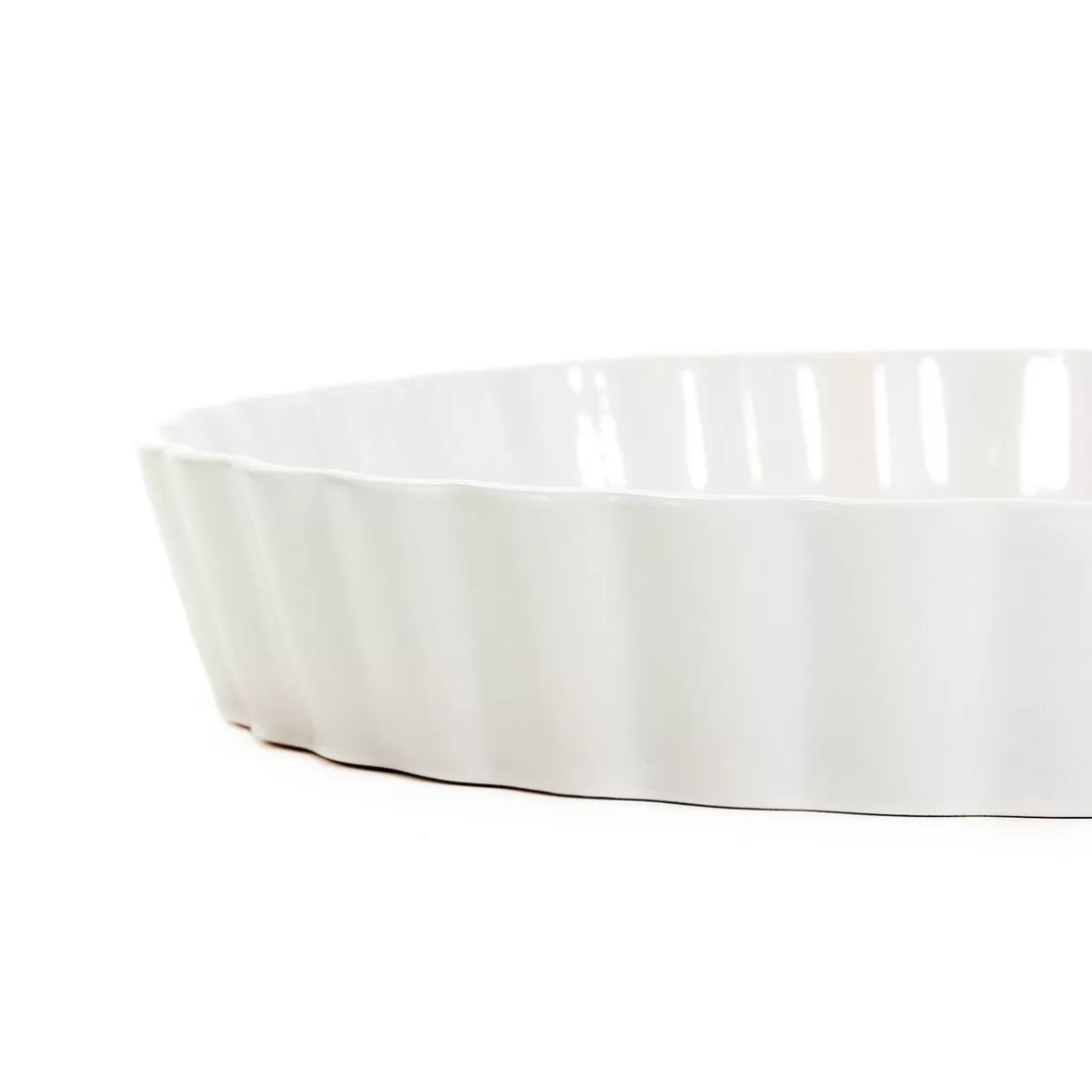 HOMLA Teglia Professionale Tineo per Dolci - Stampo Antiaderente in Ceramica Bianca 27 cm con Rivestimento per Cottura Uniforme