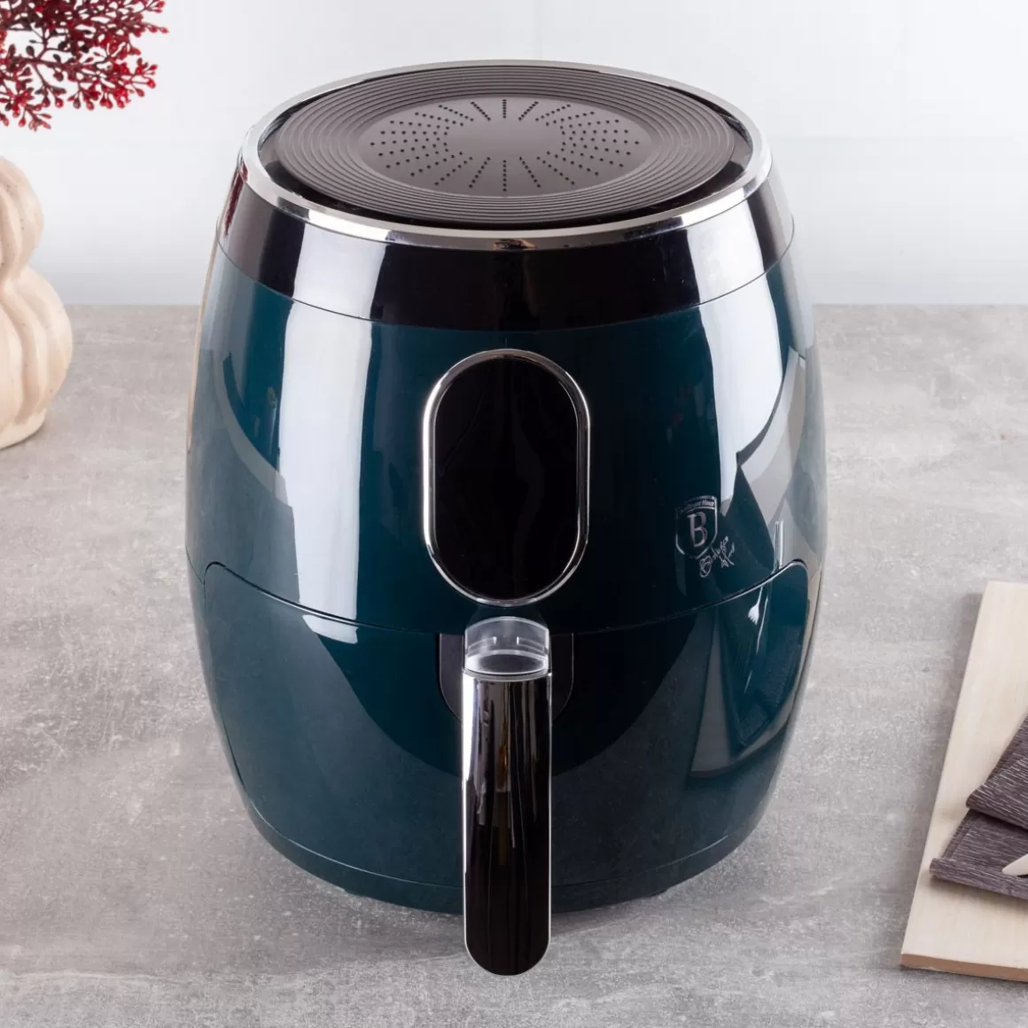 BERLINGER HAUS Friggitrice Senza Olio 1350W - Design Azzurro Acquamarina, Capacità 2,6 Litri per Cotture Leggere e Croccanti