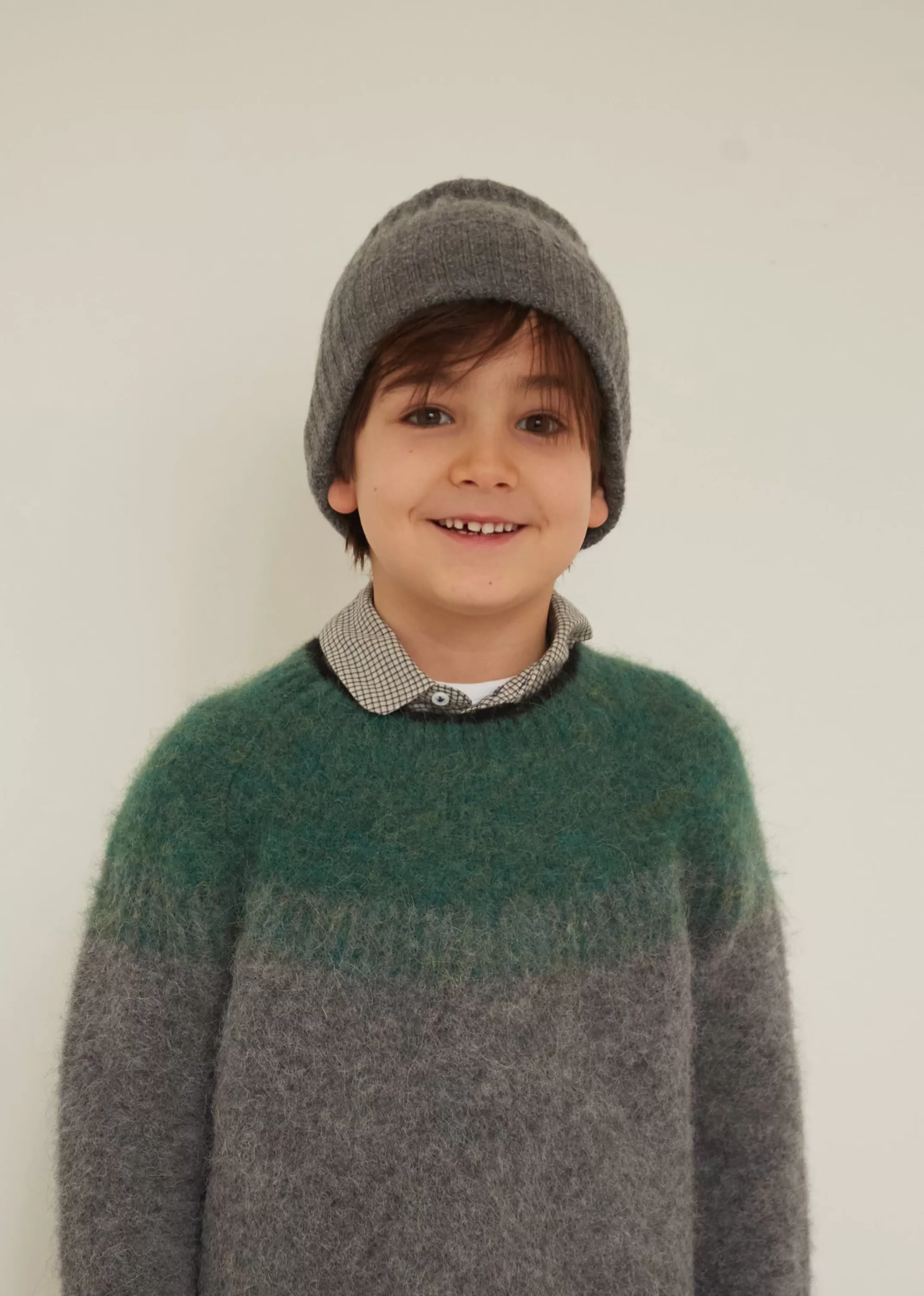 Cappellino Morbidissimo Hammer per Bambini - CARAMEL Tonalità Nebbia Notturna