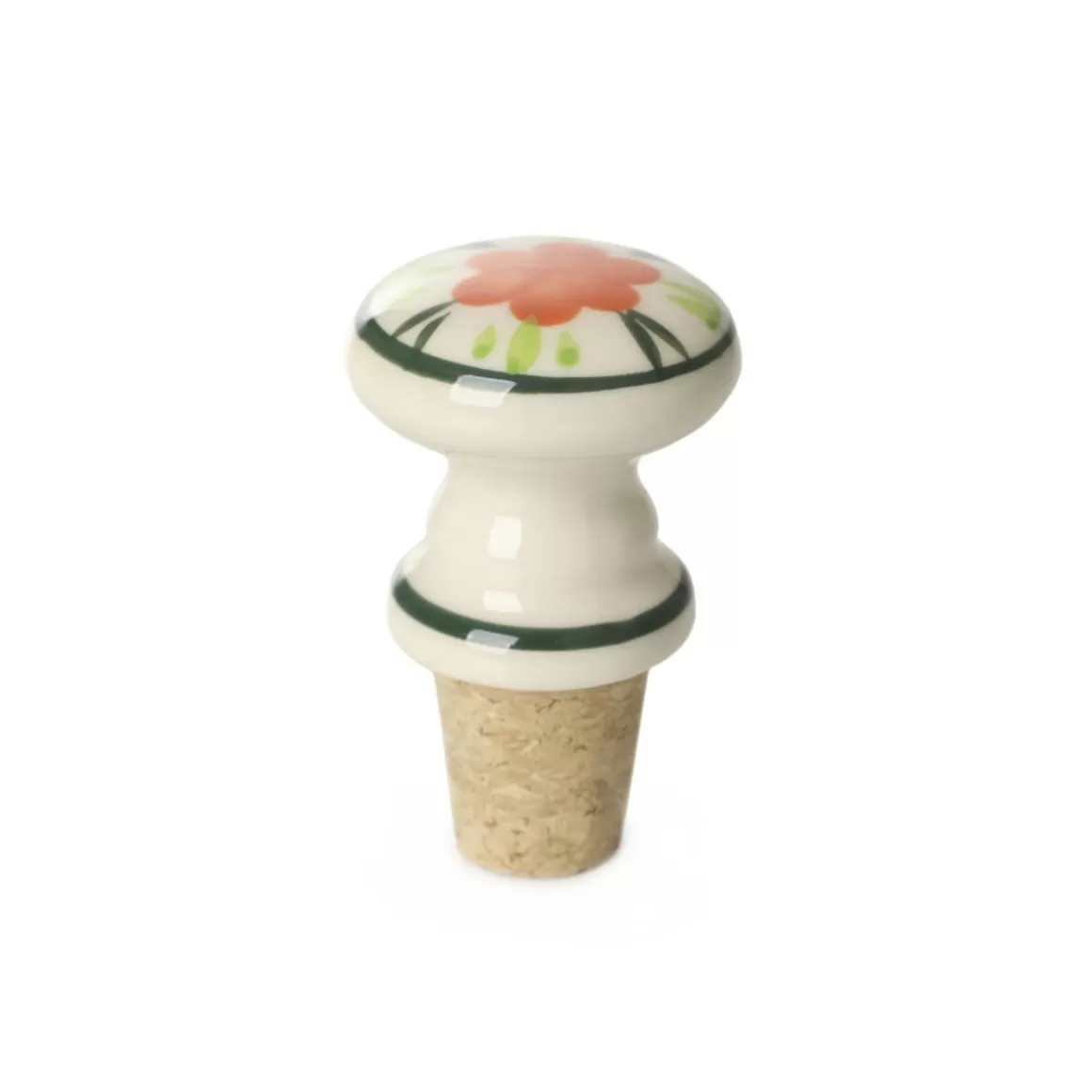 Tappo Elegante in Sughero per Vino Rene HOMLA con Dettaglio Floreale 6x4 cm