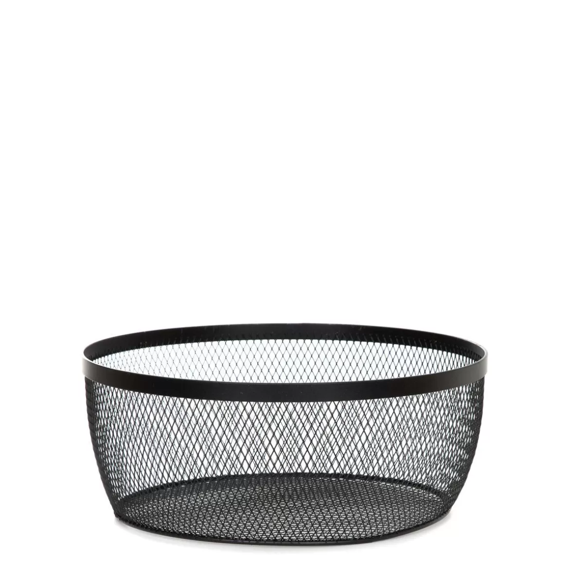 Cesto Organizzatore Rotondo Gridio in Metallo, 26x10 cm - Design Funzionale per la Casa HOMLA