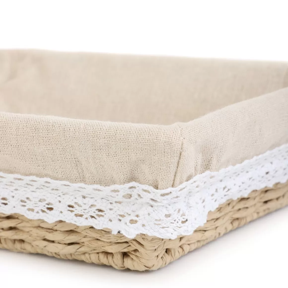 Cesto in fibra naturale per servire Viby - Design pratico 22x28 cm, ideale per presentazioni eleganti