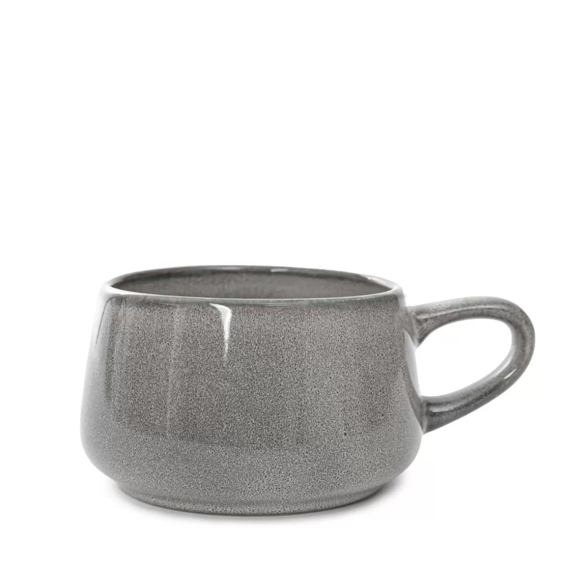 HOMLA Tazza Elegante Ygne Smaltato Grigio - 350 ml Per Caffè o Tè