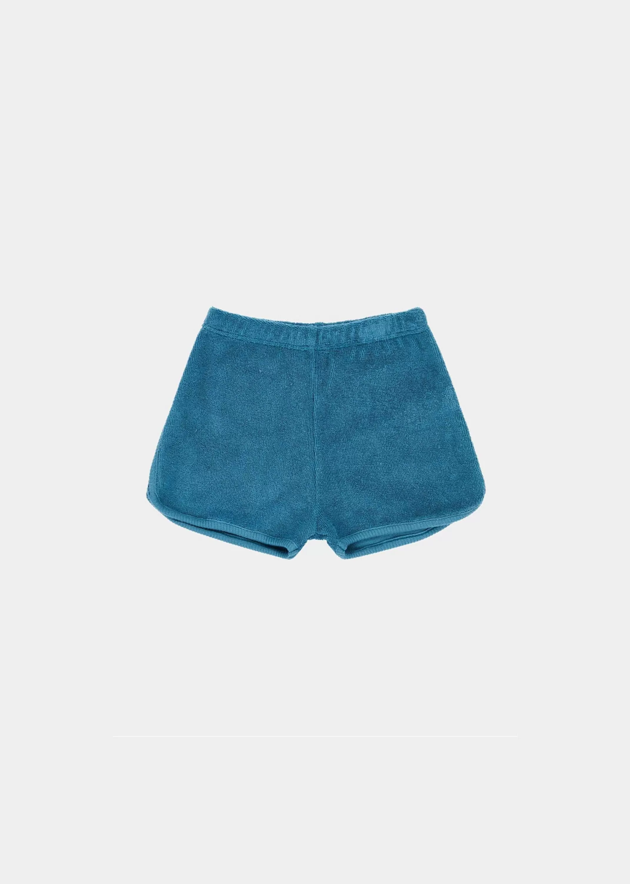 Delicati Short in Puro Cotone per Neonati CARAMEL - Tonalità Onda Marina con Bordi A Fantasia Porro, Confortevole Bloomer & Shorts