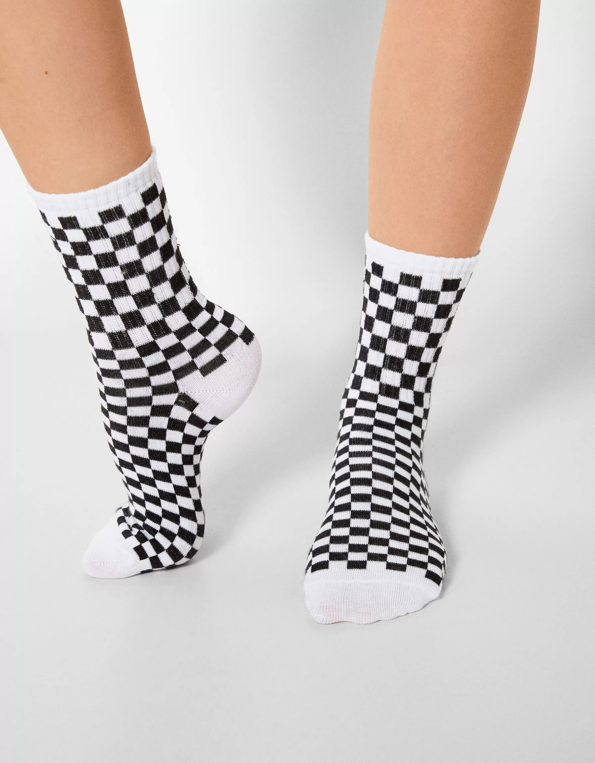 BERSHKA - Calze Fashion con Ricami Viola, Confezione da 3 Paia per Look Casual-Chic
