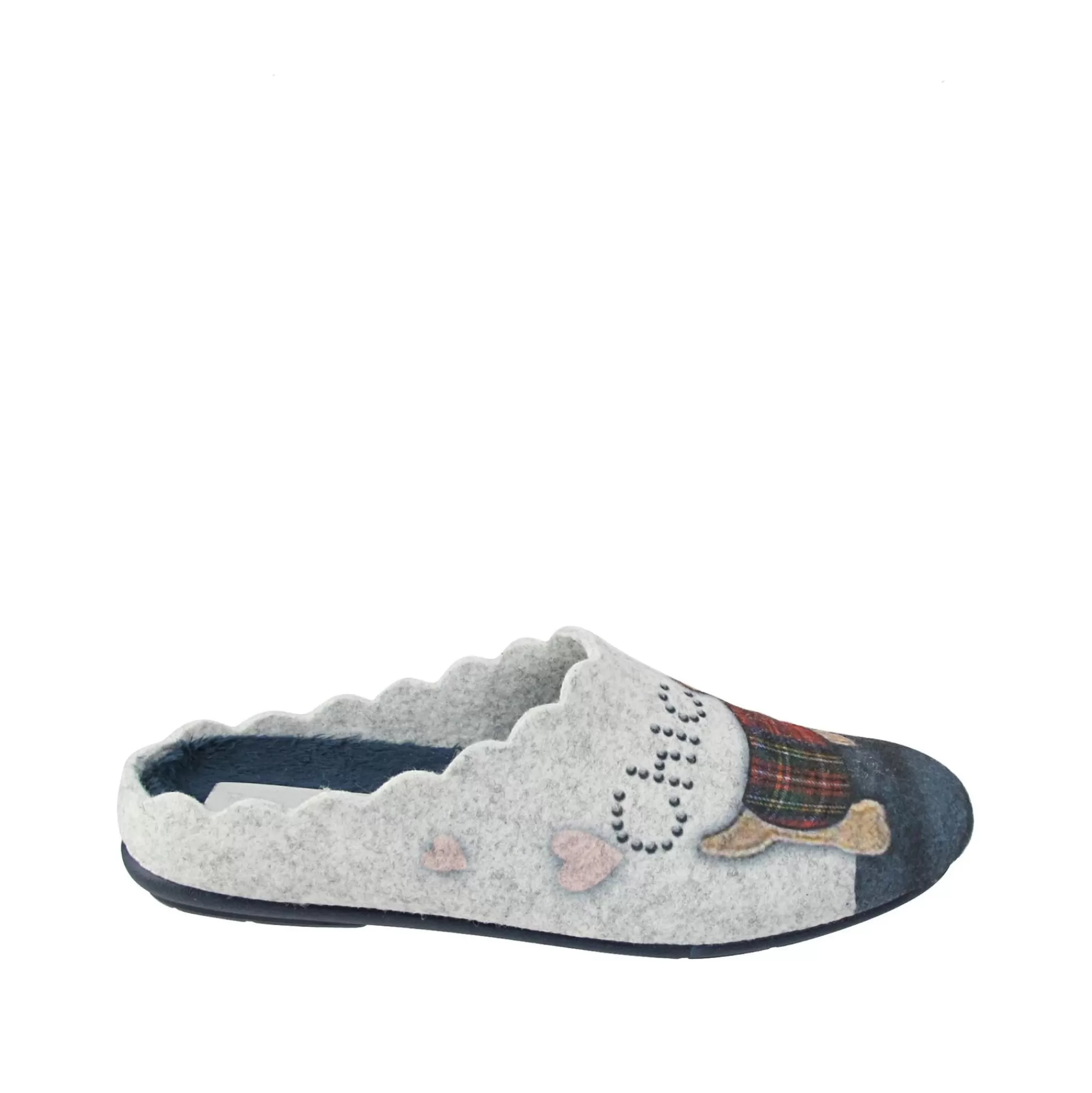 Pantofole in Peluche con Design Lupo Accoglienti - Calzature MorBide per Donna Ron White Collection