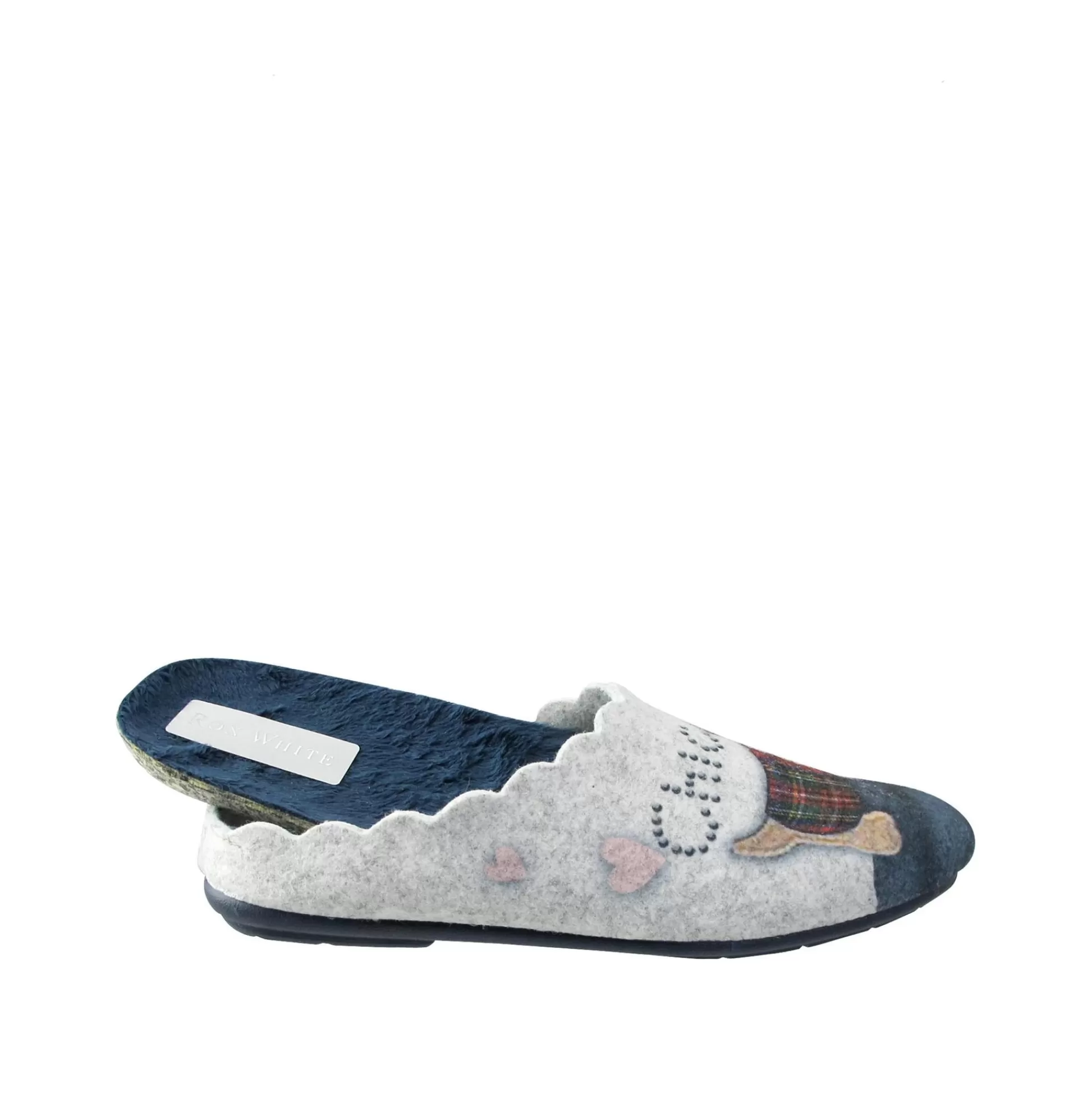 Pantofole in Peluche con Design Lupo Accoglienti - Calzature MorBide per Donna Ron White Collection