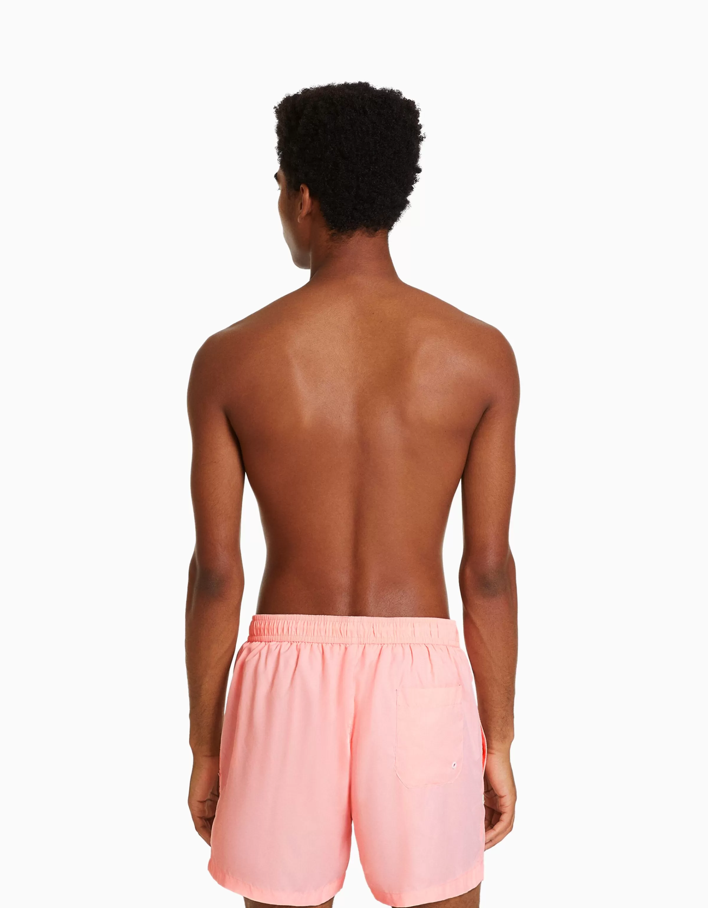 BERSHKA | Costume da bagno unisex in tinta unita, turchese brillante, design minimalista