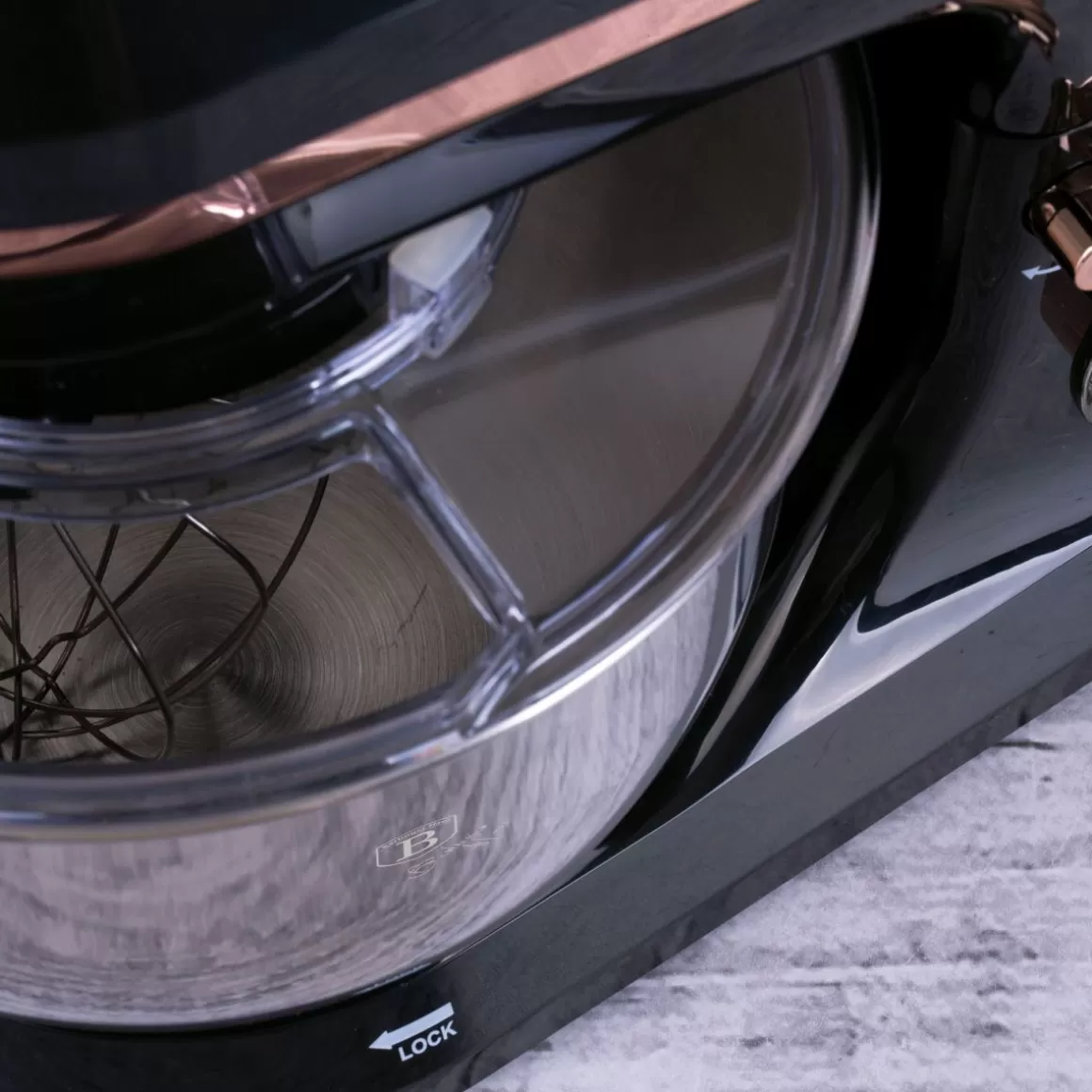 Frullatore Planetario BERLINGER HAUS 1000W - Design Elegante in Nero/Rosa Monaco per Preparazioni Professionali