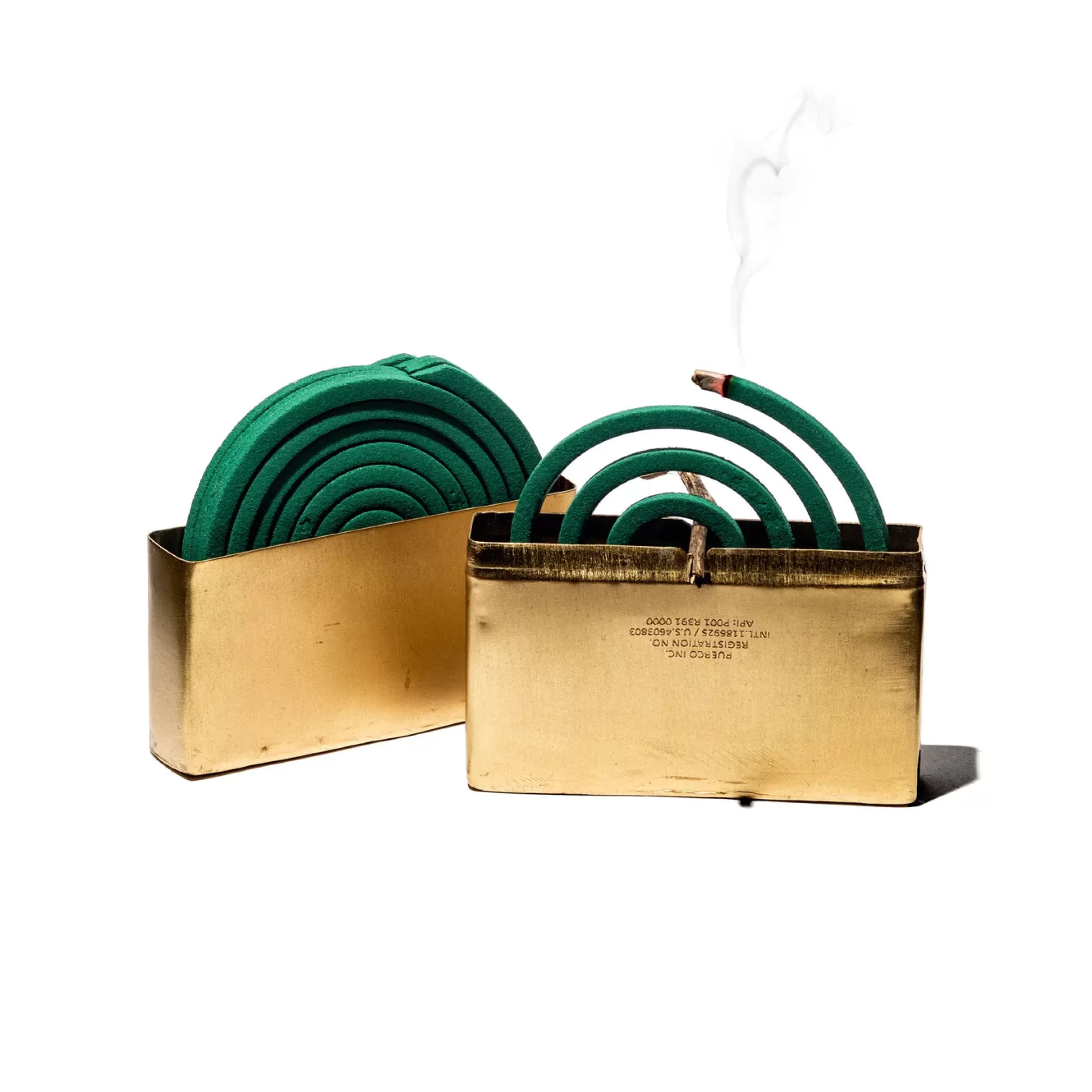 CARAMEL Novità: Porta-incensi antizanzare giapponese in ottone - Design elegante per esterni