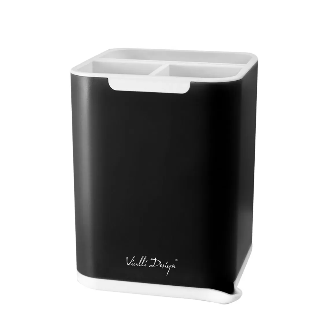 Sgocciolatoio Moderno Livio Duo per Posate - Design VIALLI, 11x11 cm, Compatto e Funzionale