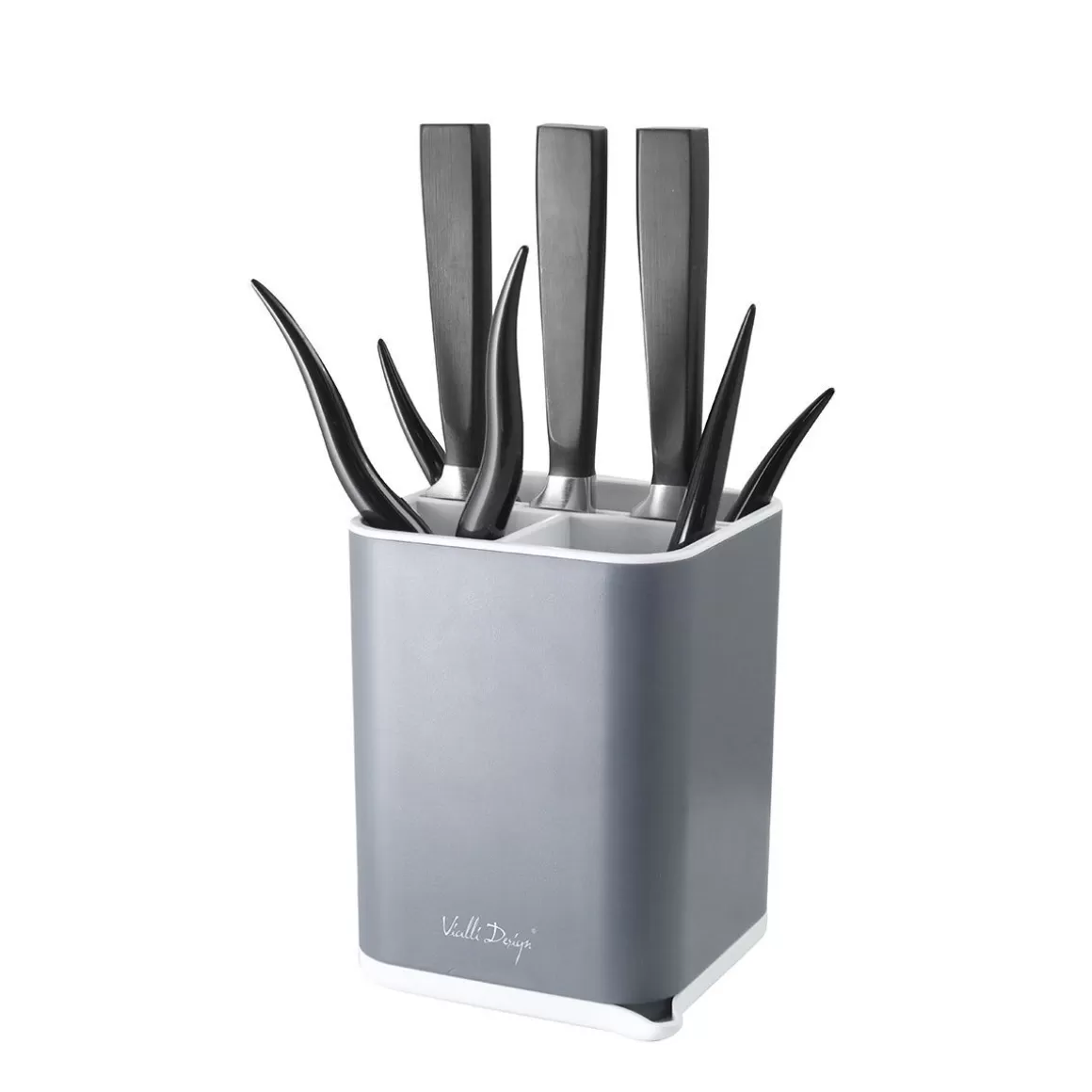 Scorriposate Livio Duo by Vialli Design - Compatto 11x11 cm, Design Funzionale per Cucina Moderna
