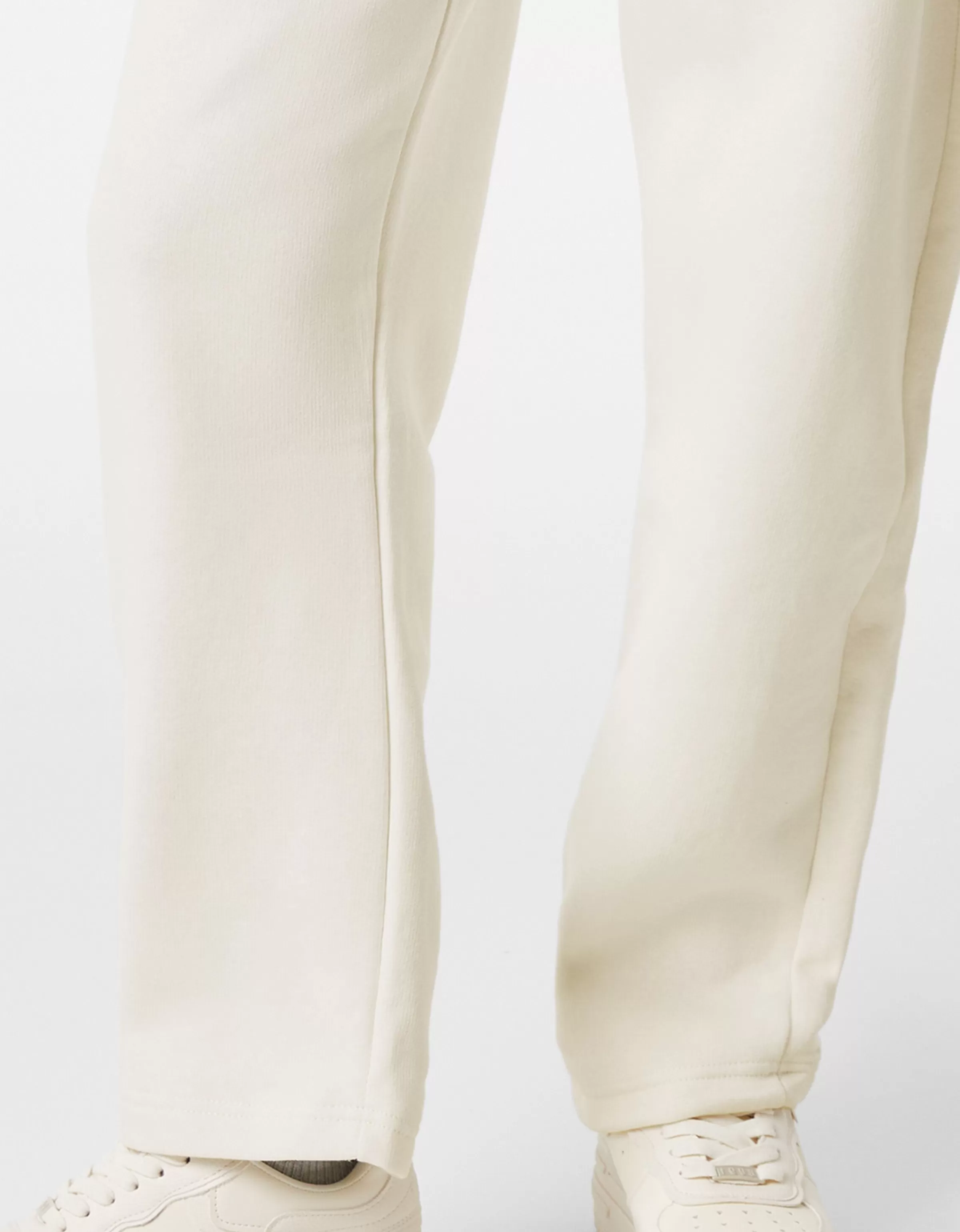 BERSHKA | Pantaloni in Felpa Morbida Taglio Oversize - Beige Chiaro Confortevole