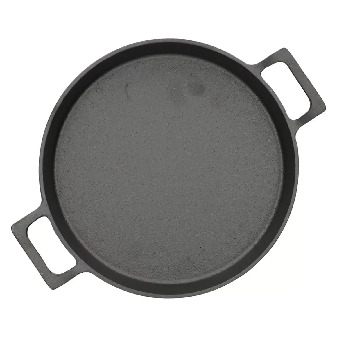 Padella in Ghisa Andreas by HOMLA - Con Maniglie Ergonomiche e Sottopiatto in Bambù, Formato Compatto 25x20 cm, Perfetta per Cucine Moderne