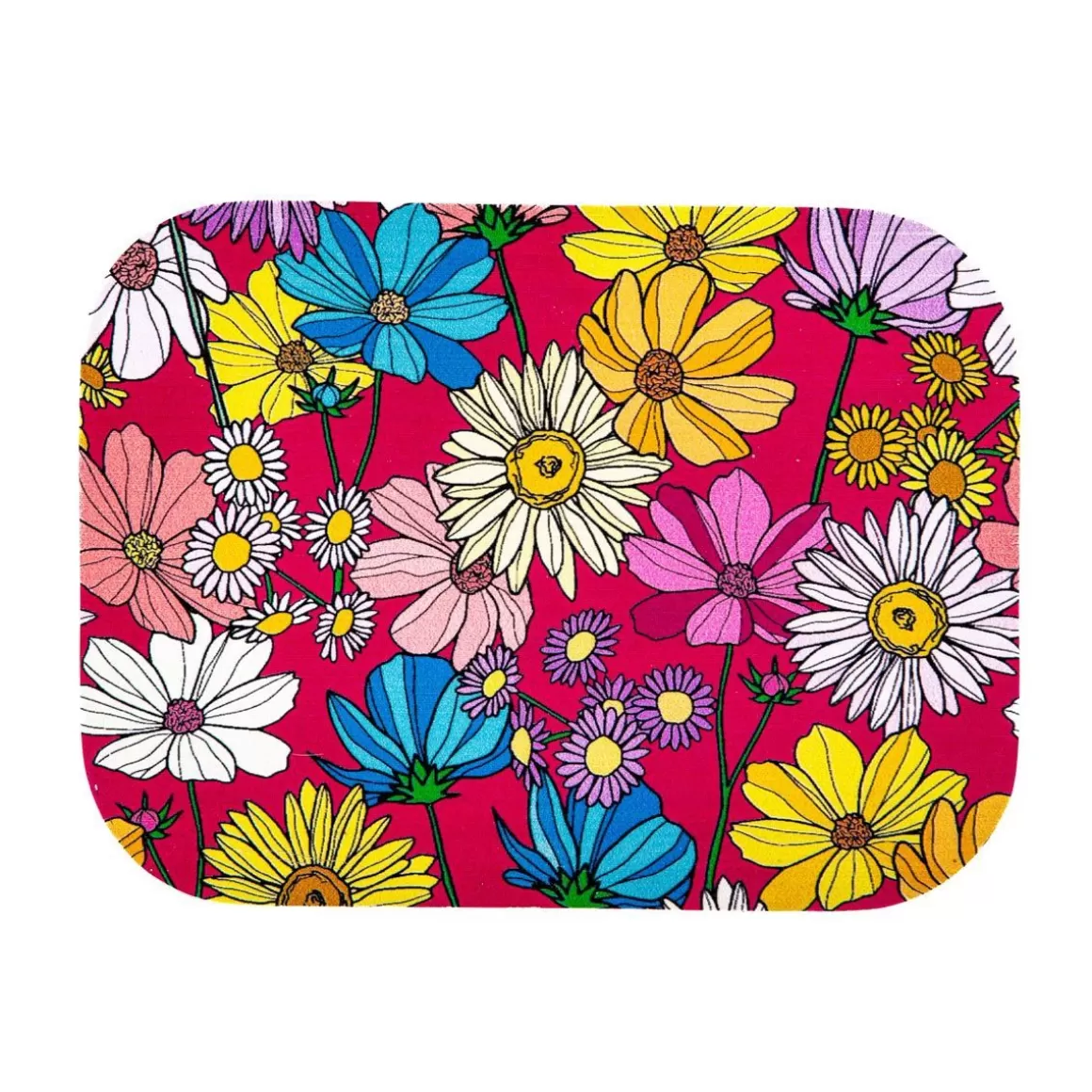 HOMLA Porta Fresco Estivo in Bambù con Coperchio Floreale - Contenitore Naturale 1,05 Litri