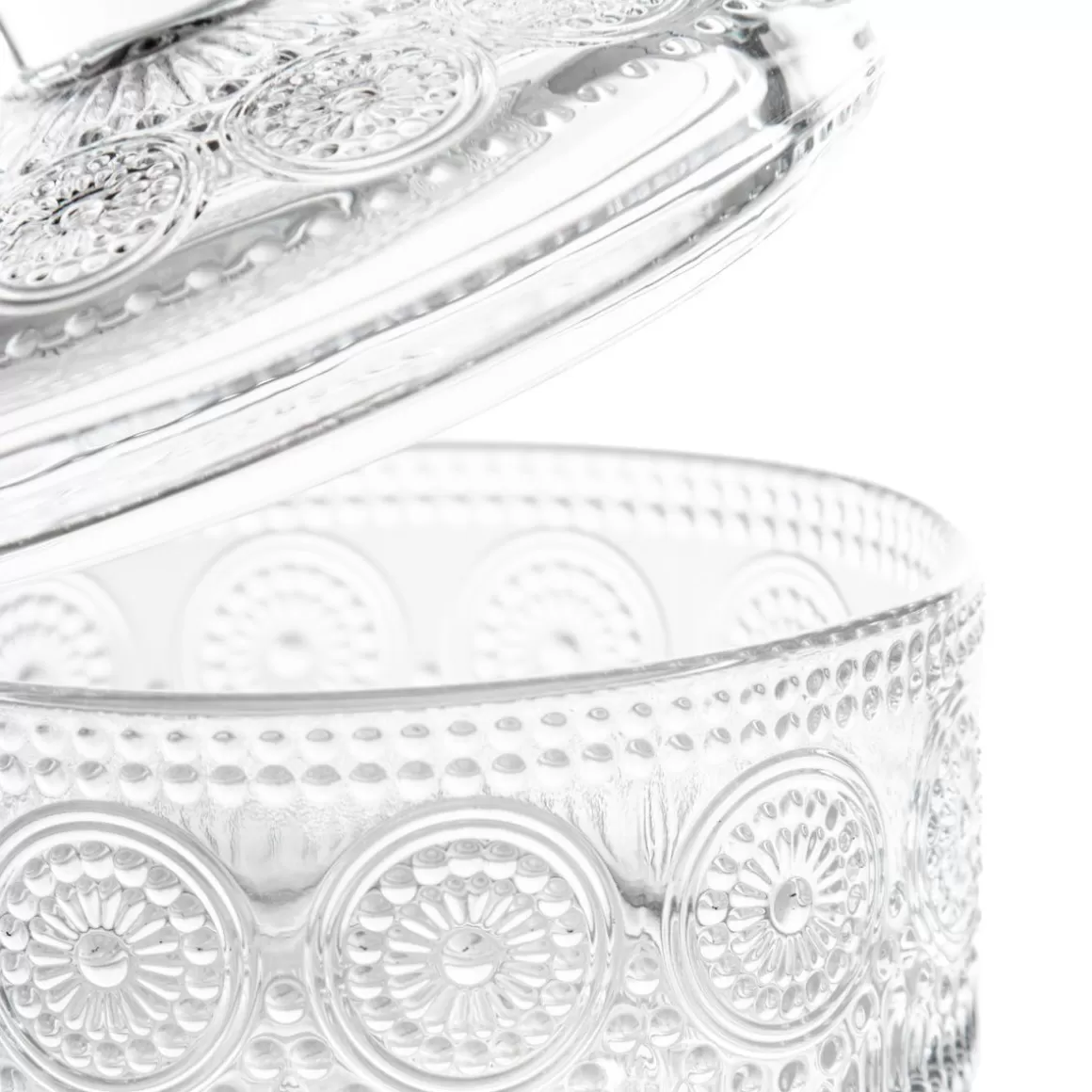 HOMLA – Contenitore Elegante a Forma di Barile in Vetro con Coperchio Ermetico, 13x9,5 cm
