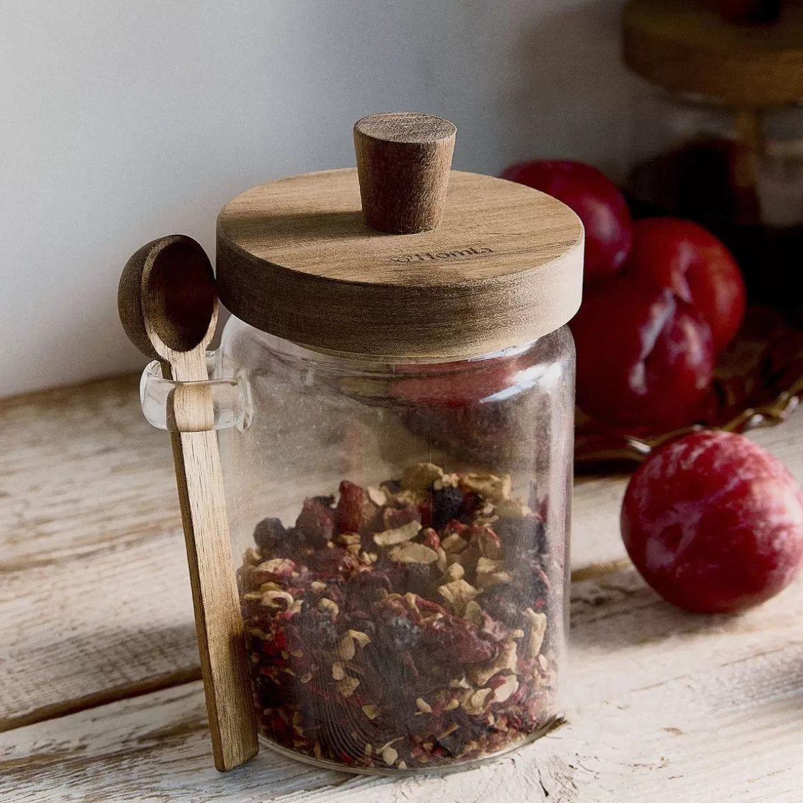 Carlos-Z Contenitore Pratico con Cucchiaio Integrato, Design Moderno - Capacità 570ml HOMLA