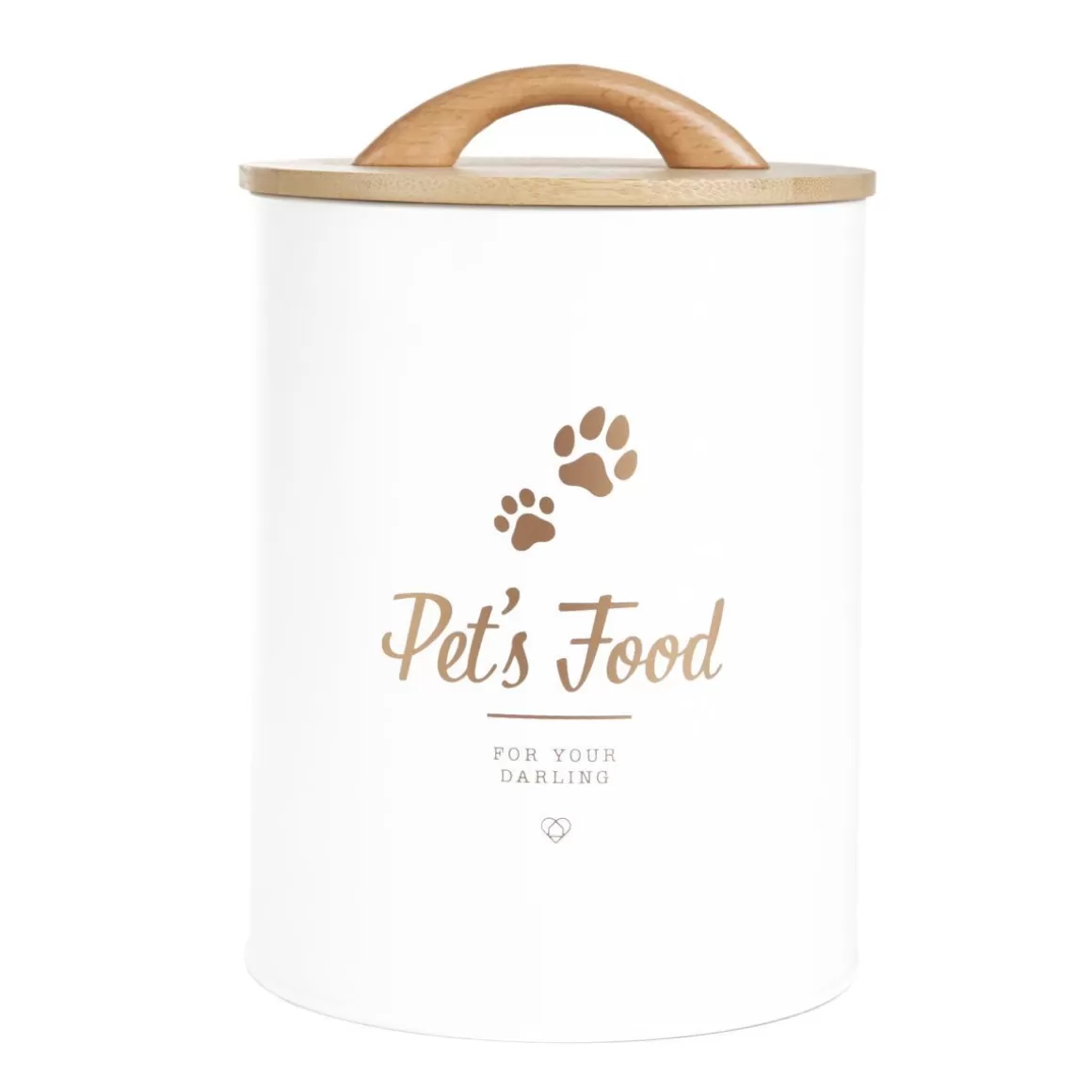 HOMLA Contenitore Dingo Portatile per Cibo Animali - Bianco, Design Compatto 17x13 cm, Ideale per Cani e Gatti