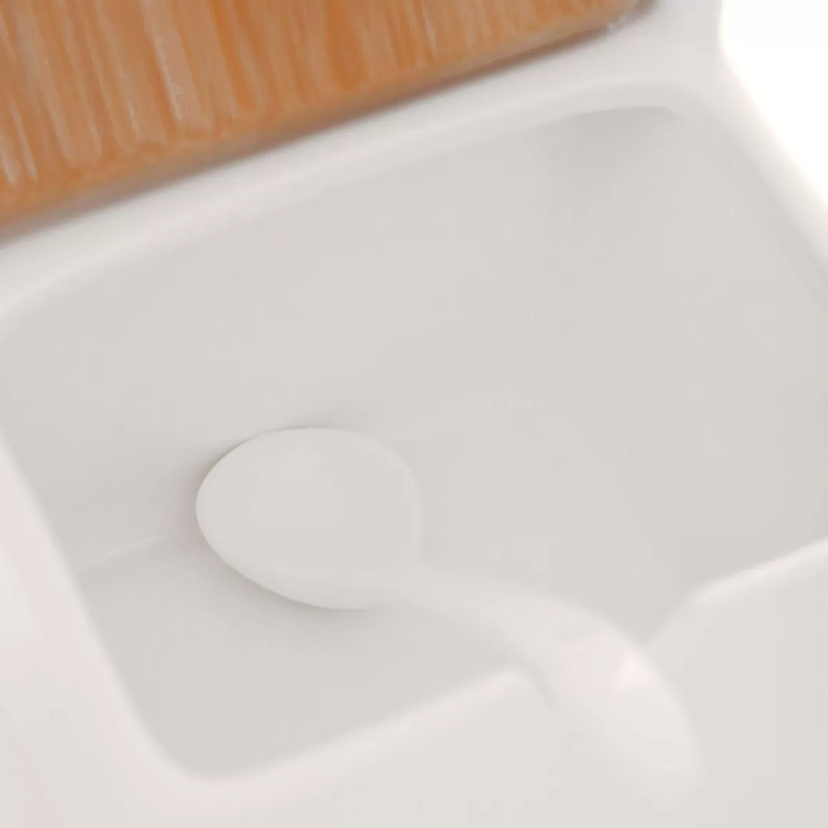 HOMLA Set Porcellana Elegante con Tazza da Caffè e Cucchiaiino - Scatola Portaoggetti 10 cm Lato