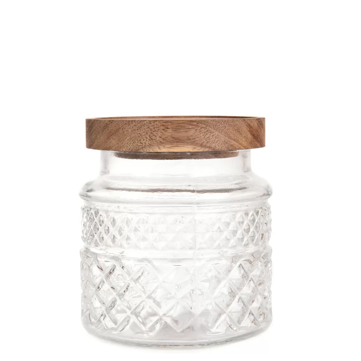 HOMLA Contenitore Moderno Moladri con Coperchio in Legno d'Acacia - Design Naturale da 600 ml per Cucina