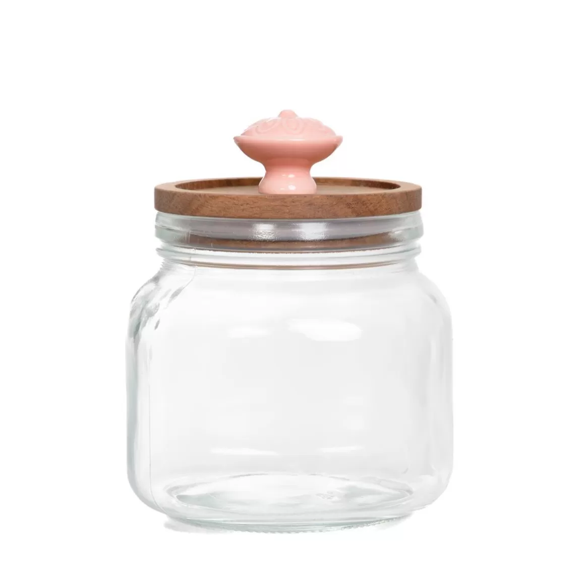 Nobu - Contenitore con Sfera Rosa Decorativa, Capacità 0,75 Litri per Casa Chic