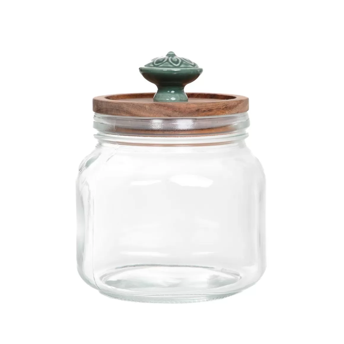 HOMLA Portaoggetti Nobu Z con Sfera Verde Decorativa - Contenitore Elegante da 750 ml per la Casa

，