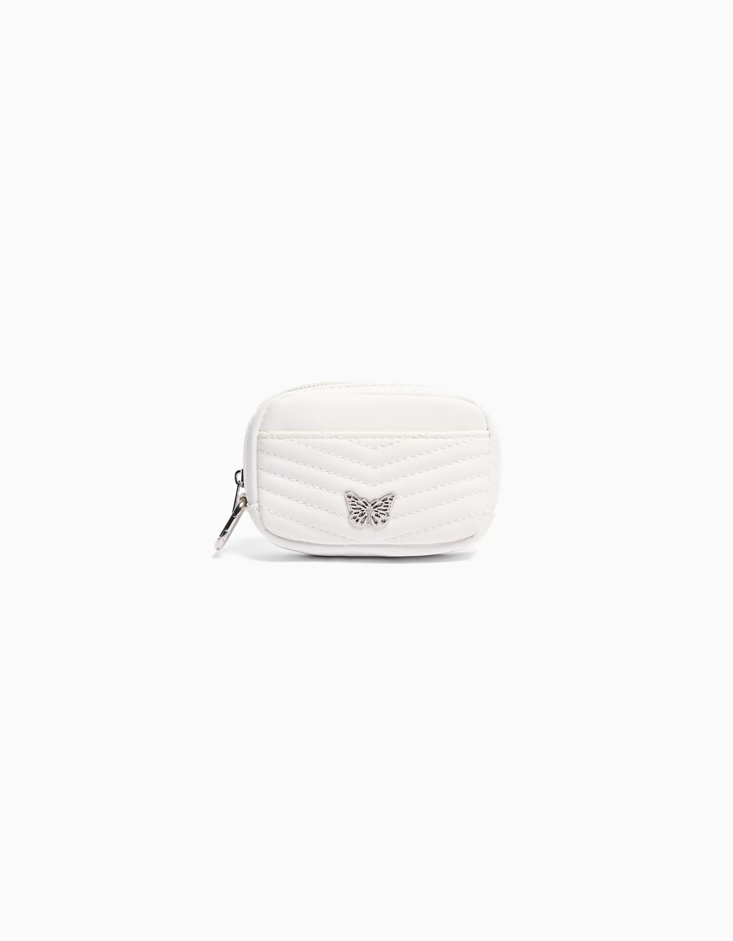 Borsellino Bershka in tessuto trapuntato con dettagli raffinati - Bianco puro per uno stile minimalista