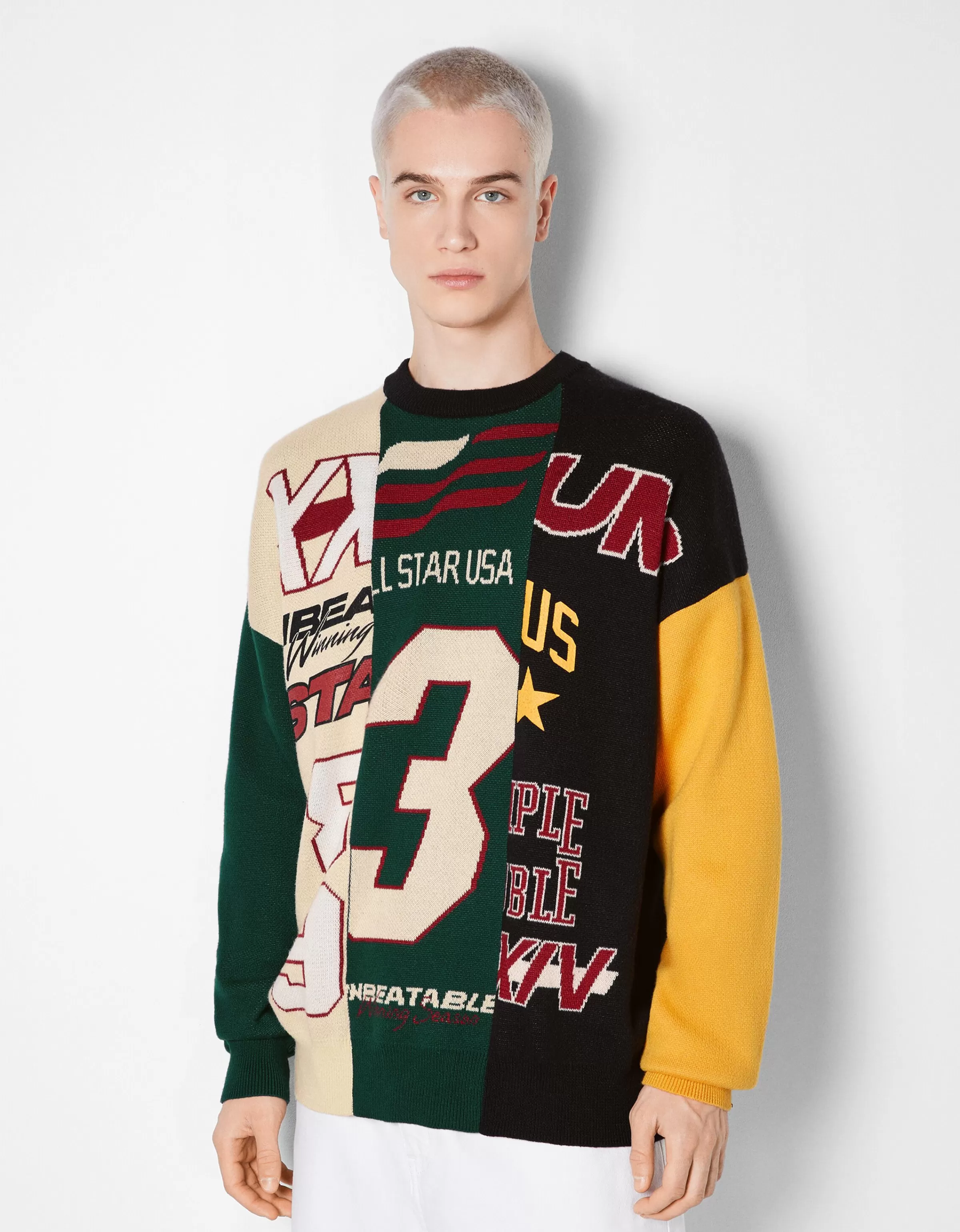 BERSHKA Maglioni e Giacche Invernali - Modello Oversize in Tinta Unita Nero