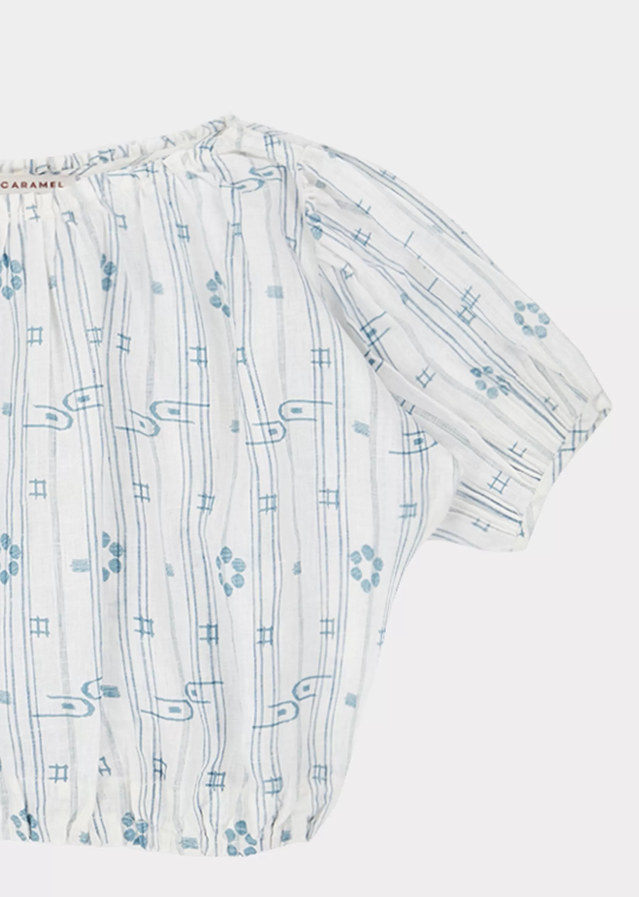Camicia Queenspark di CARAMEL - Azzurro Nebbiolo con Detagli Femminili