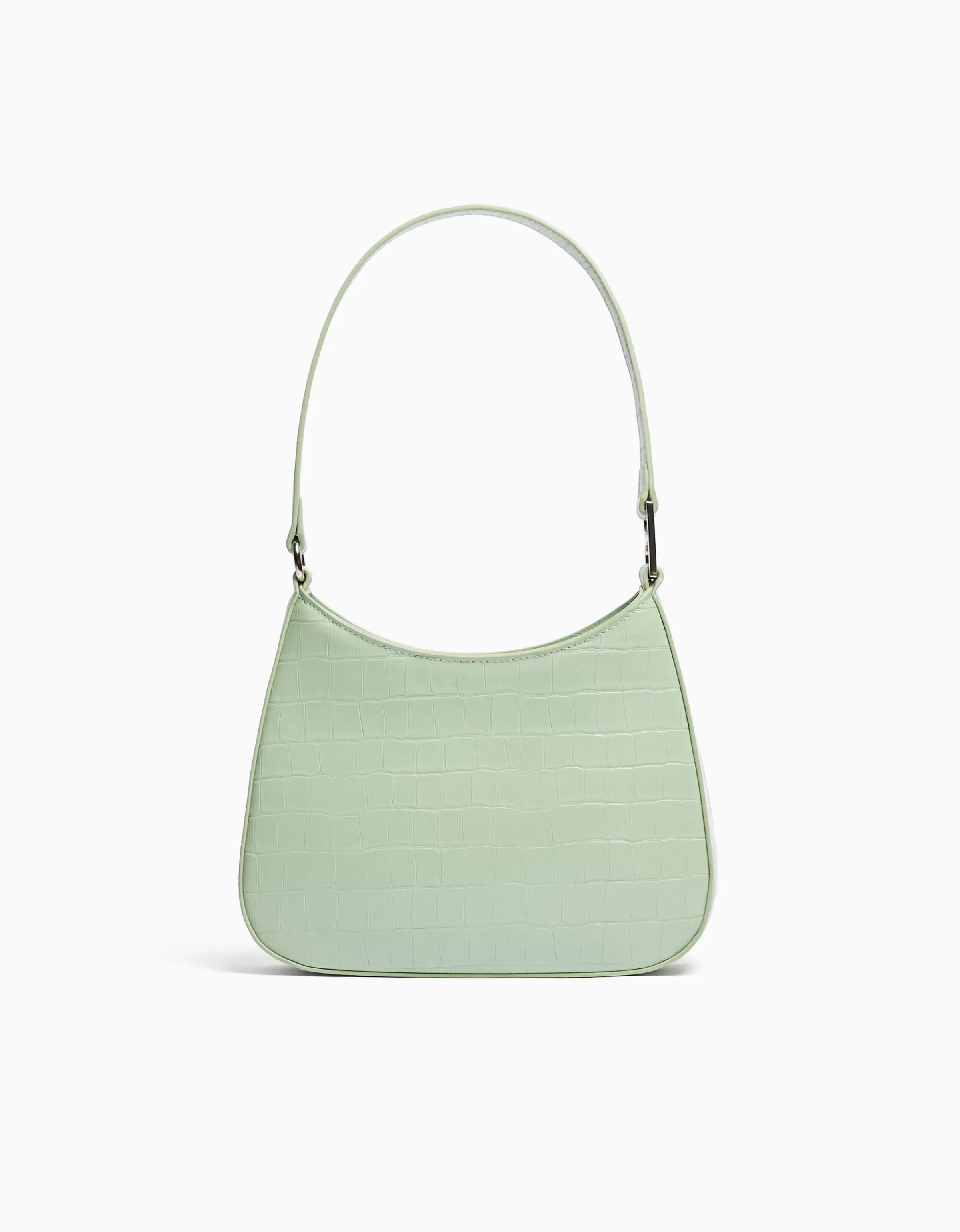 BERSHKA Borsa Verde a Mano con Design Minimalista - Tessuto Ecologico per Stile Casual Chic, Moda Primavera 2024