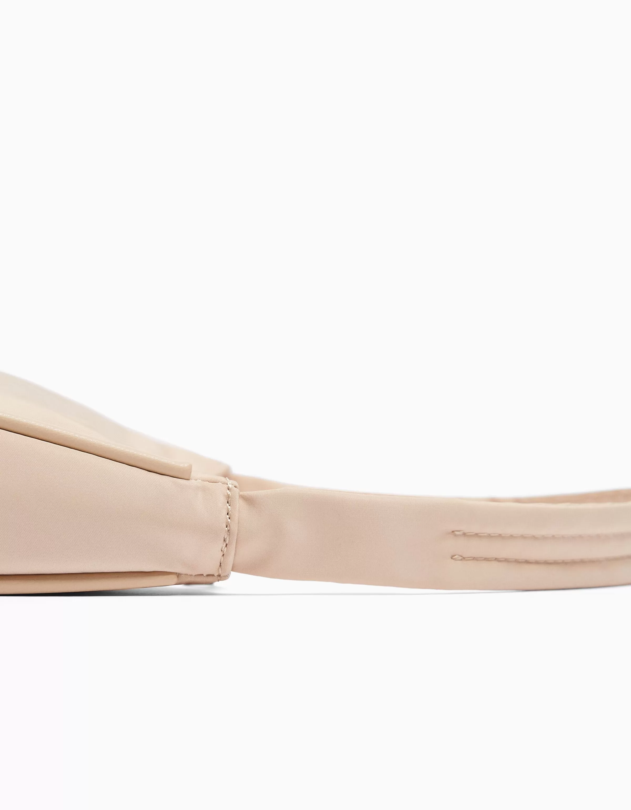BERSHKA Borsa a Tracolla Sostenibile in Tessuto Beige - Design Essenziale e Leggero per il Tuo Stile Quotidiano