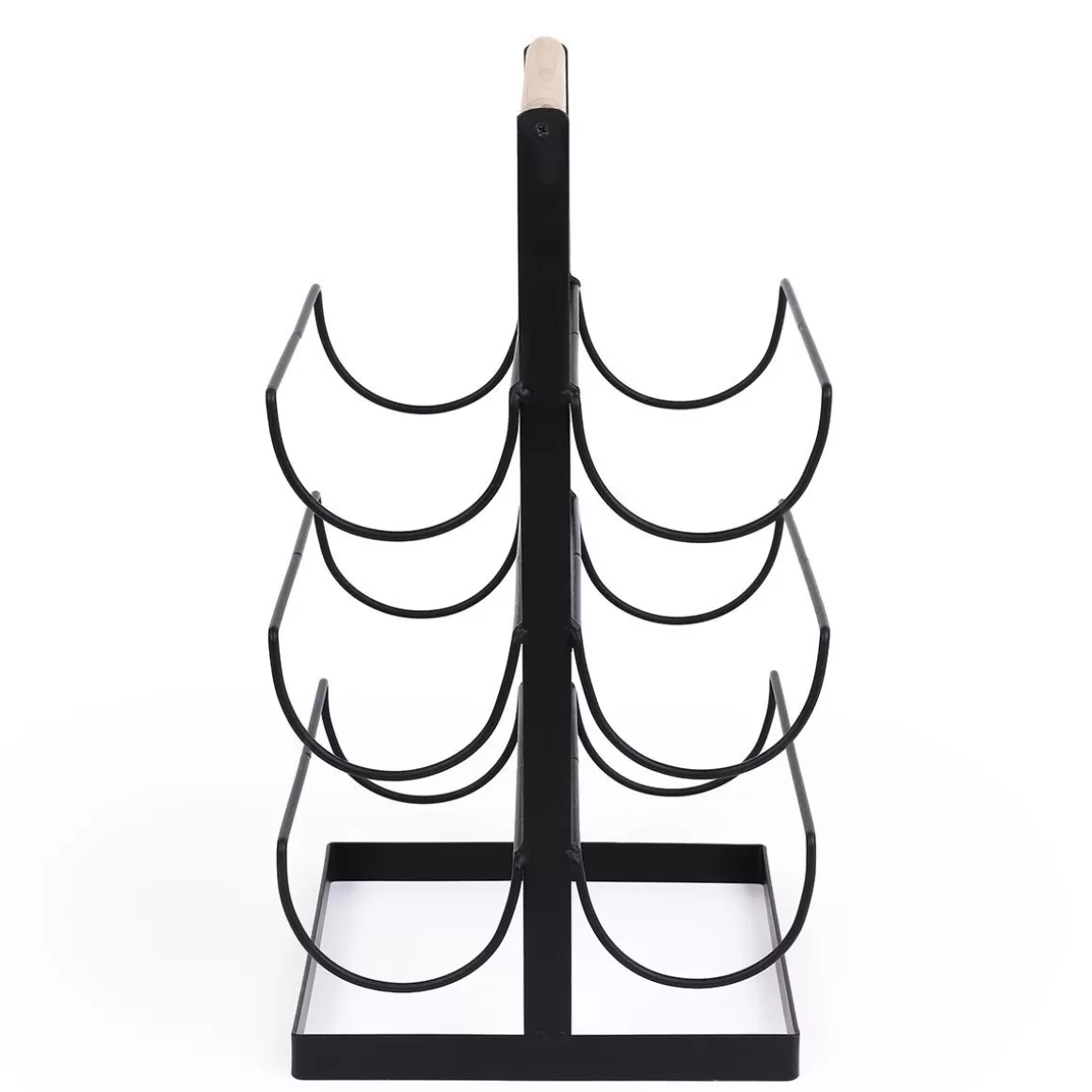 Portabottiglie in Legno Duncan per Cantina, Design HOMLA 40x22 cm - Supporto Elegante per Bottiglie di Vino