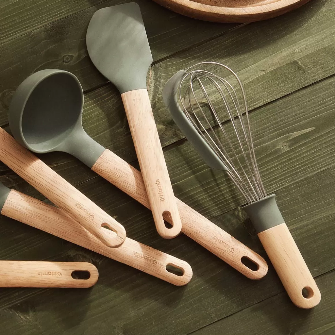 HOMLA Frusta da Cucina Blissford con Paletta Integrata - Design Ergonomico 27x7 cm per Impasti Perfetti